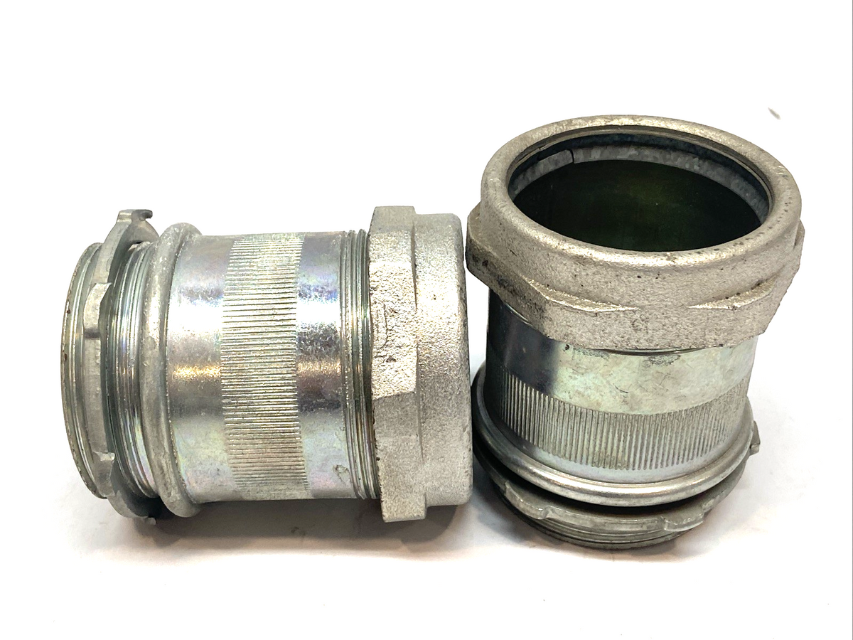 Conduit Compression Connector EMT 2" Diameter, 3-1/4" Length LOT OF 2 - Maverick Industrial Sales