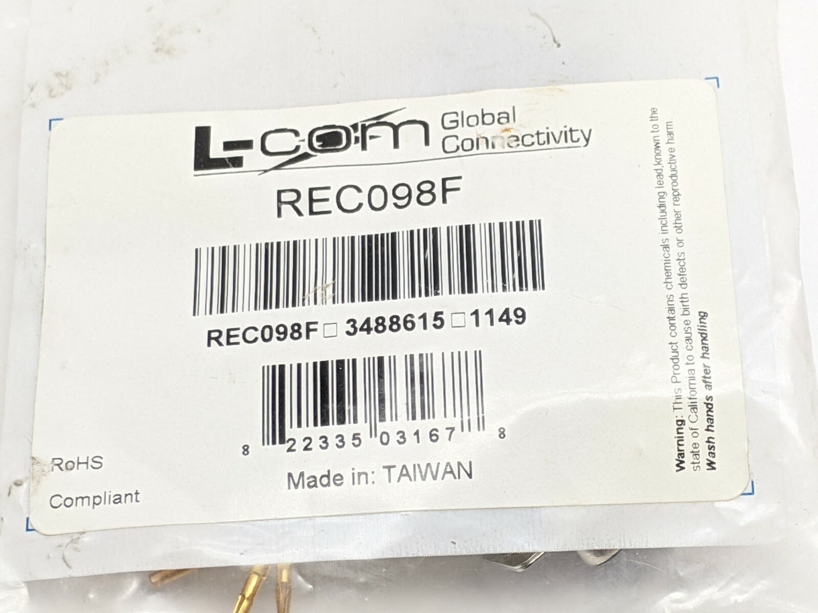 L-Com REC098F DB8 to RJ45 Adapter Plug - Maverick Industrial Sales
