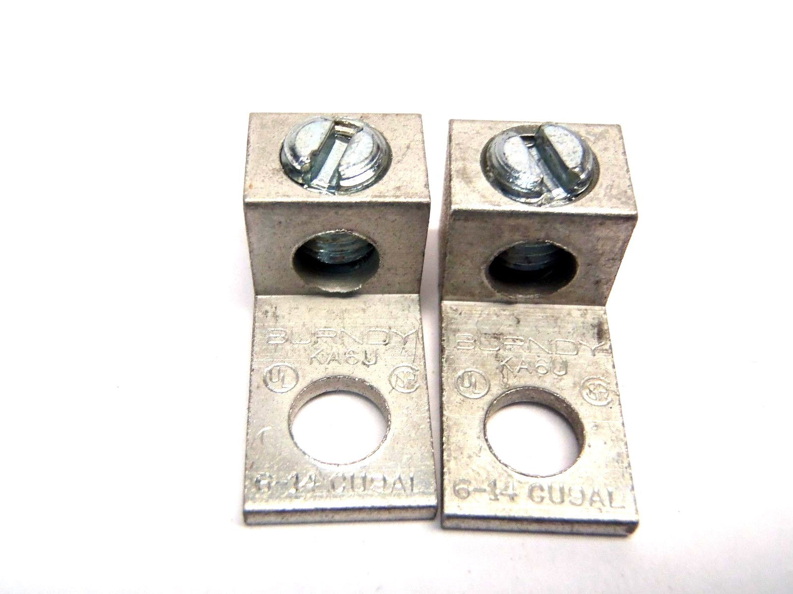 Burndy KA6U 1.06" Aluminum Mechanical Connector Lug 6-14 AWG LOT OF 2 - Maverick Industrial Sales