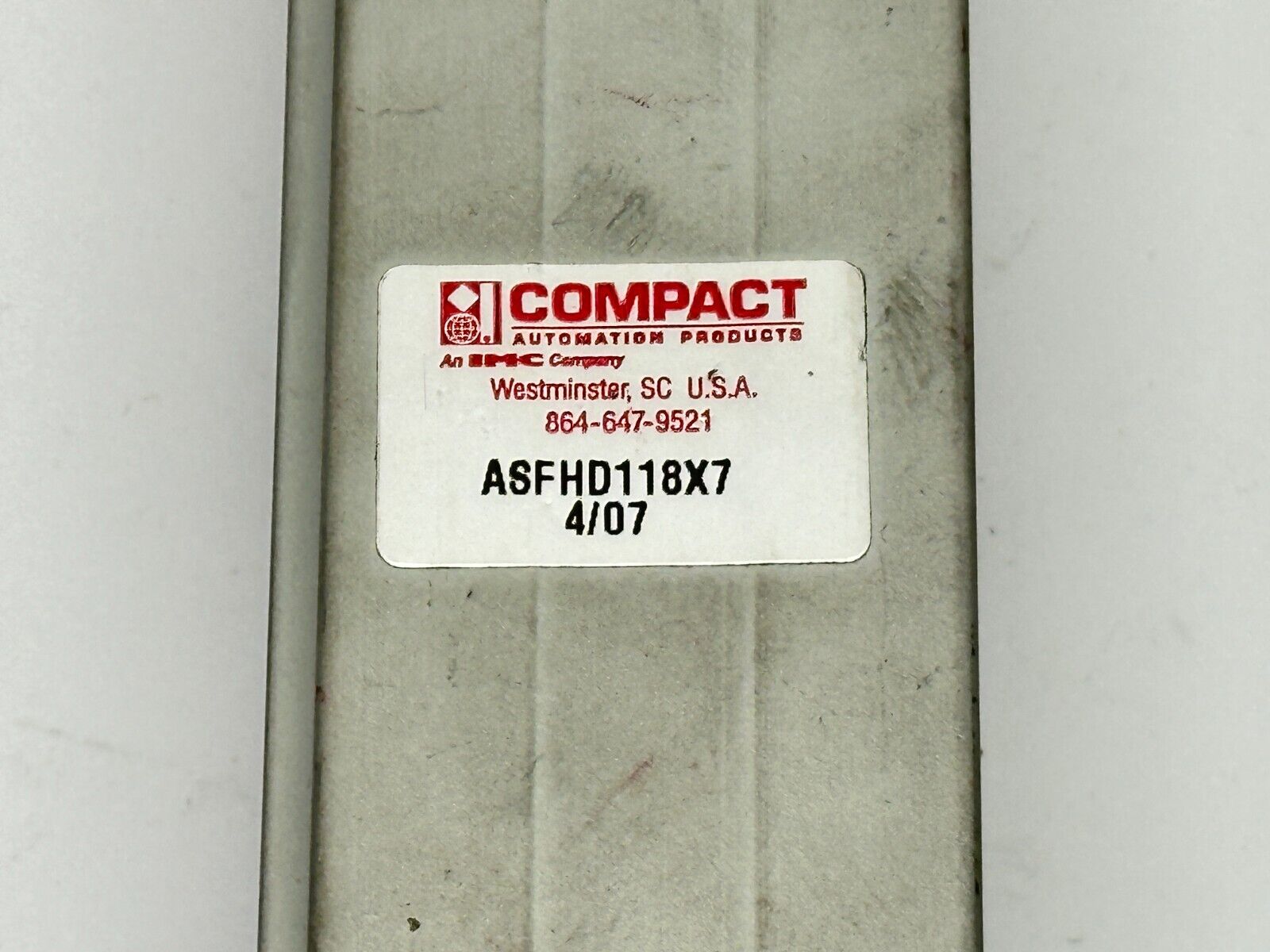 Compact ASFHD118X7 Pneumatic Double Ended Cylinder 1-1/8" Bore 7" Stroke - Maverick Industrial Sales
