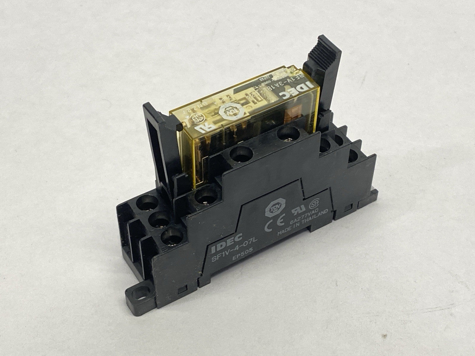 IDEC RF1V-3A3BL-D24 Force Guided Relay w/ SF1V-4-07L Relay Base - Maverick Industrial Sales