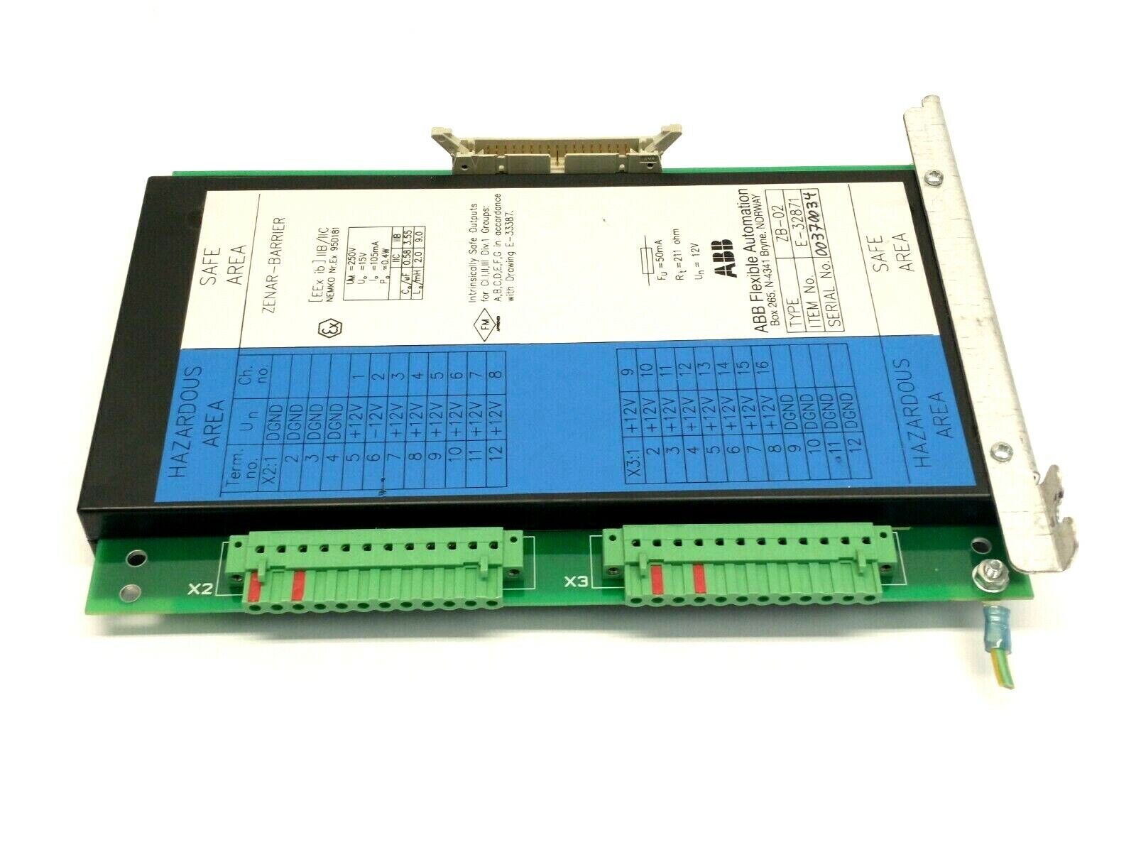ABB ZB-02 Flexible Automation Zenar-Barrier Module E-32871 - Maverick Industrial Sales