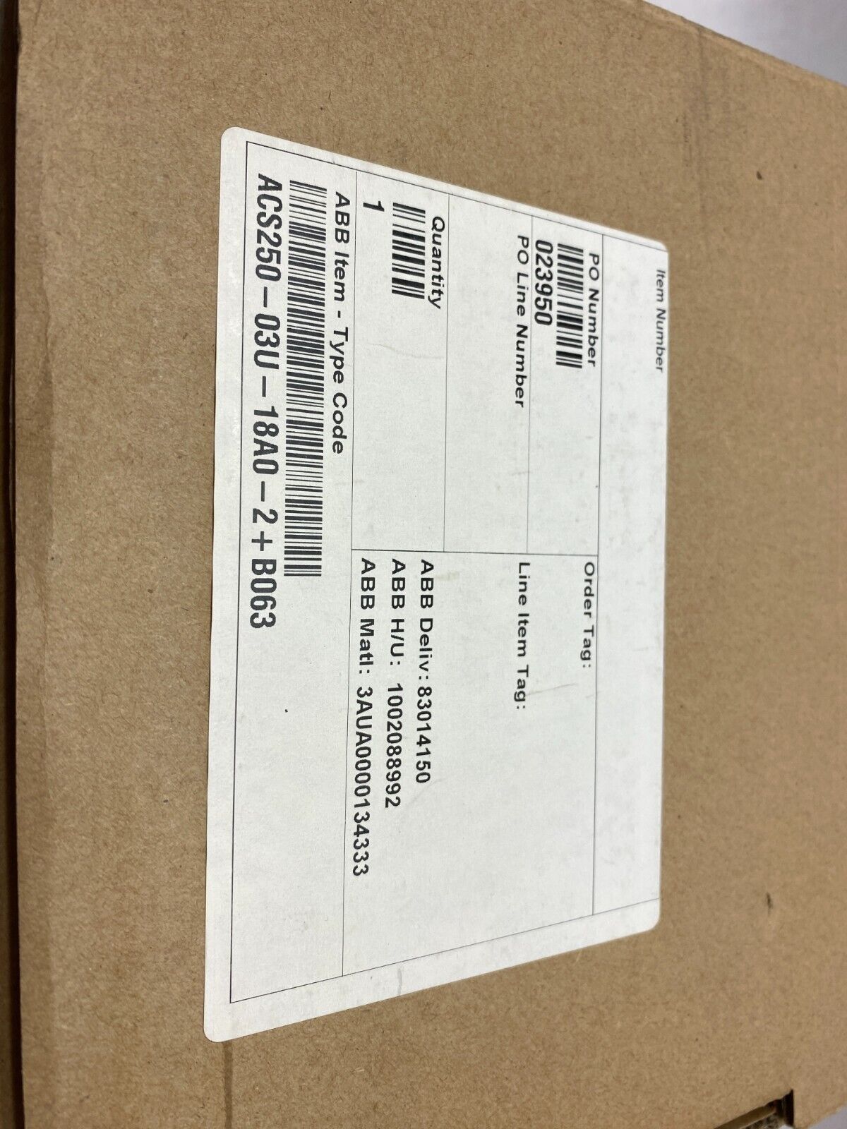 ABB ACS250-03U-18A0-2+B063 Variable Frequency Micro Drive Type 4X IP66 - Maverick Industrial Sales
