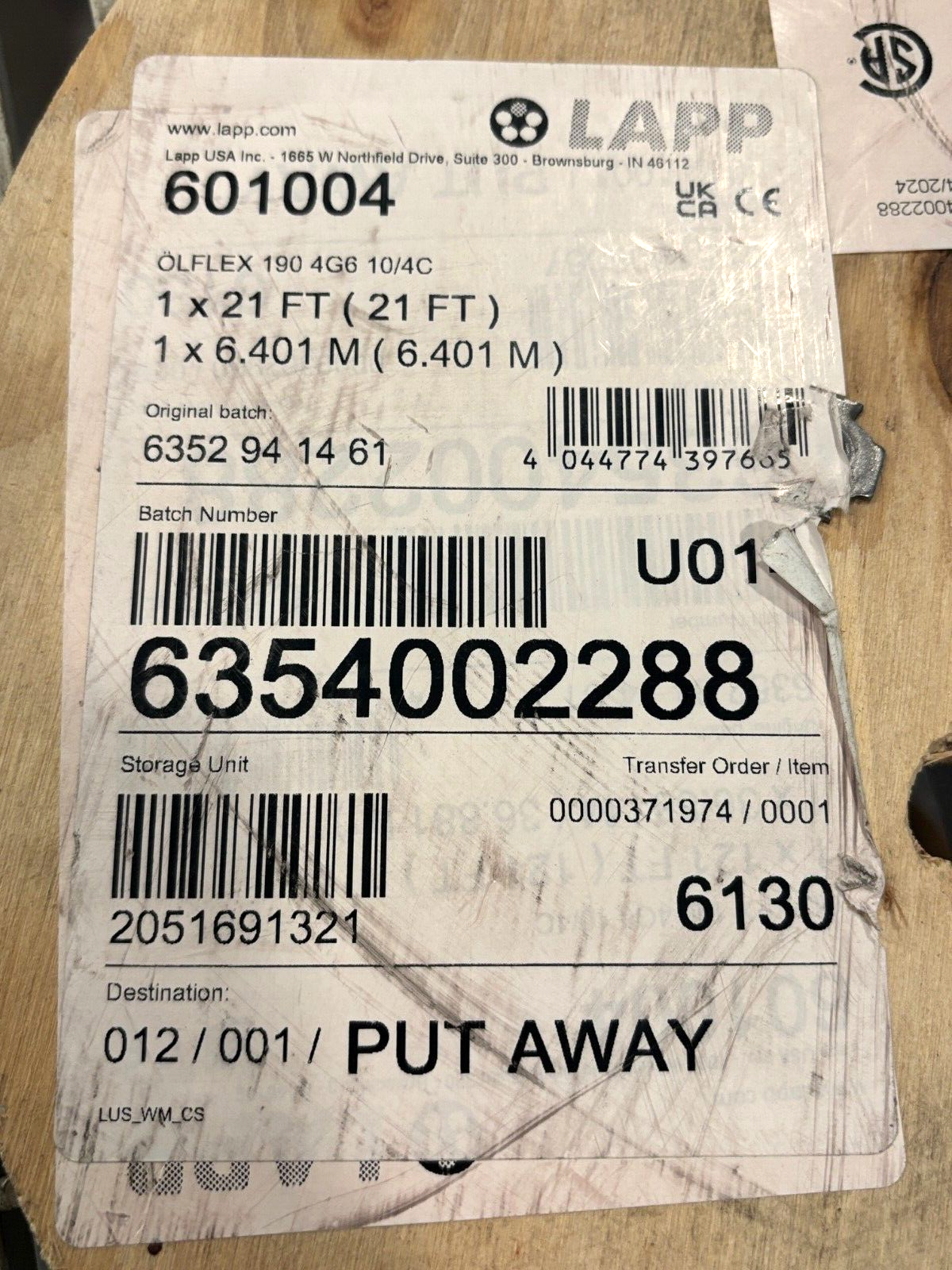 LAPP 601004 Cable OLFLEX 190 4G6 10/4C 20-FT 4C 10 AWG Gray - Maverick Industrial Sales