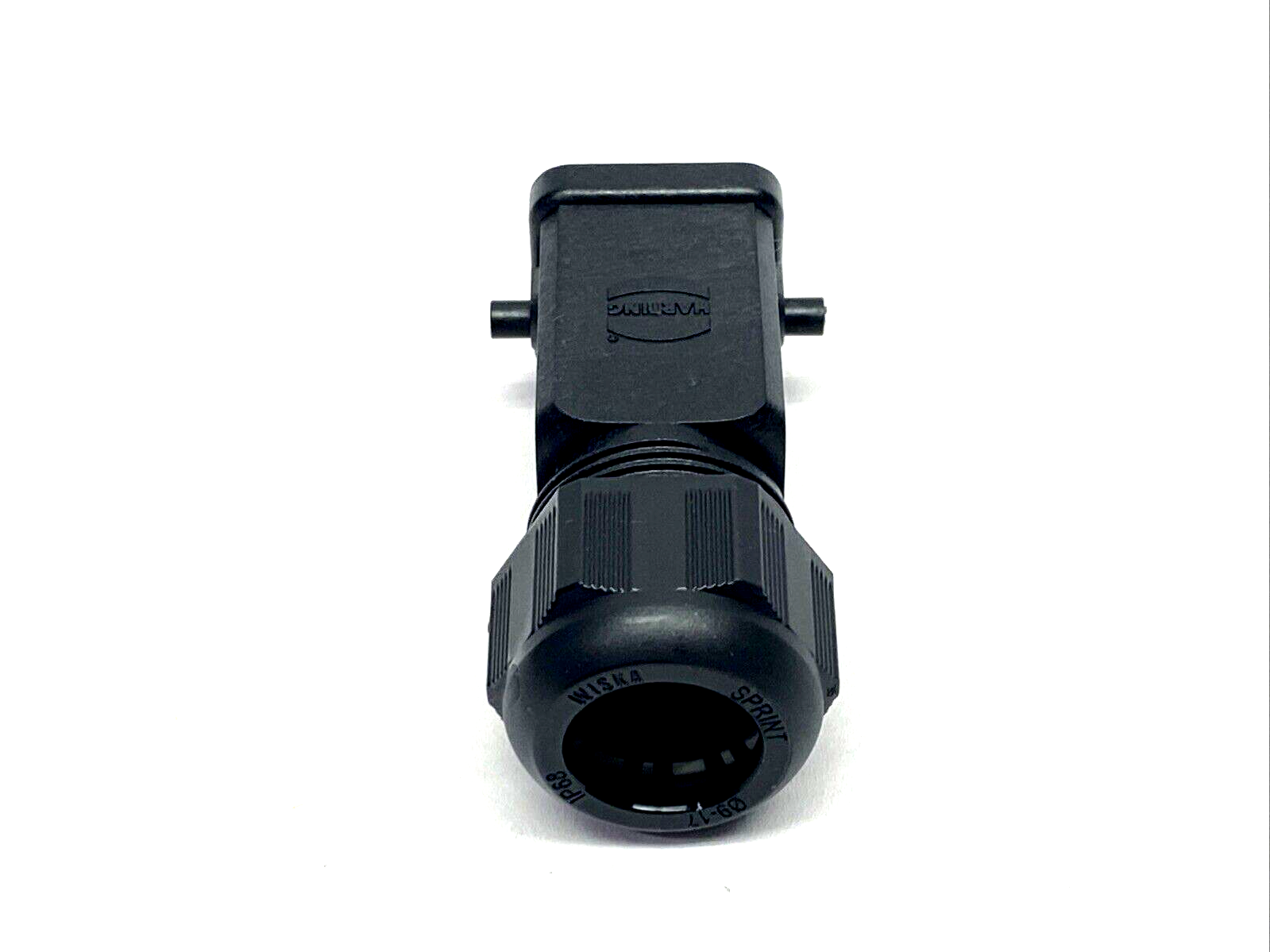 Harting 19200030417 Han 3A-HTE Cable Gland Connector Hood 9-17mm, Black LOT OF 6 - Maverick Industrial Sales
