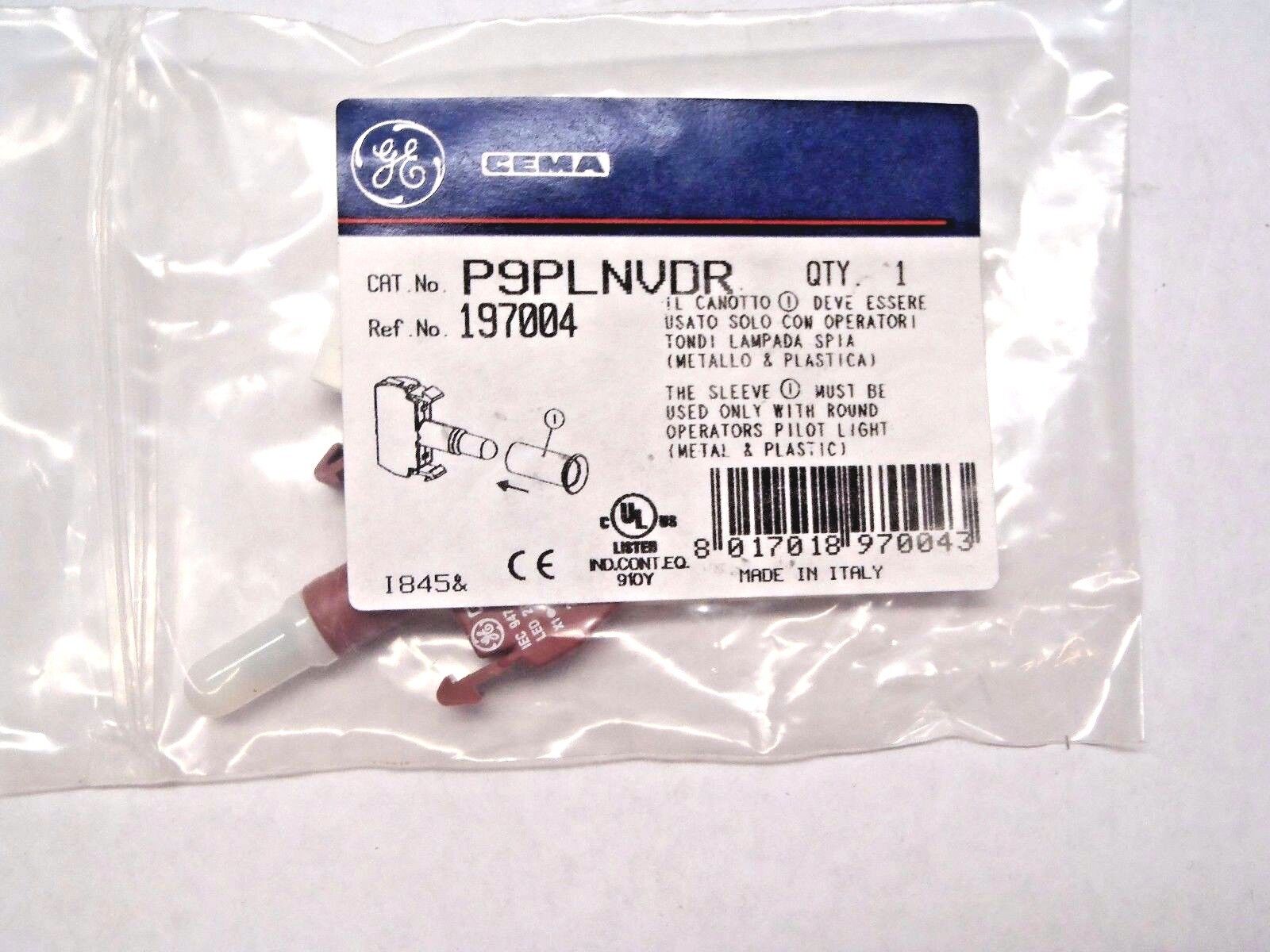 P9PLNVDR | GE Light block w/Integral Red LED 24VAC/VDC - New - Maverick Industrial Sales
