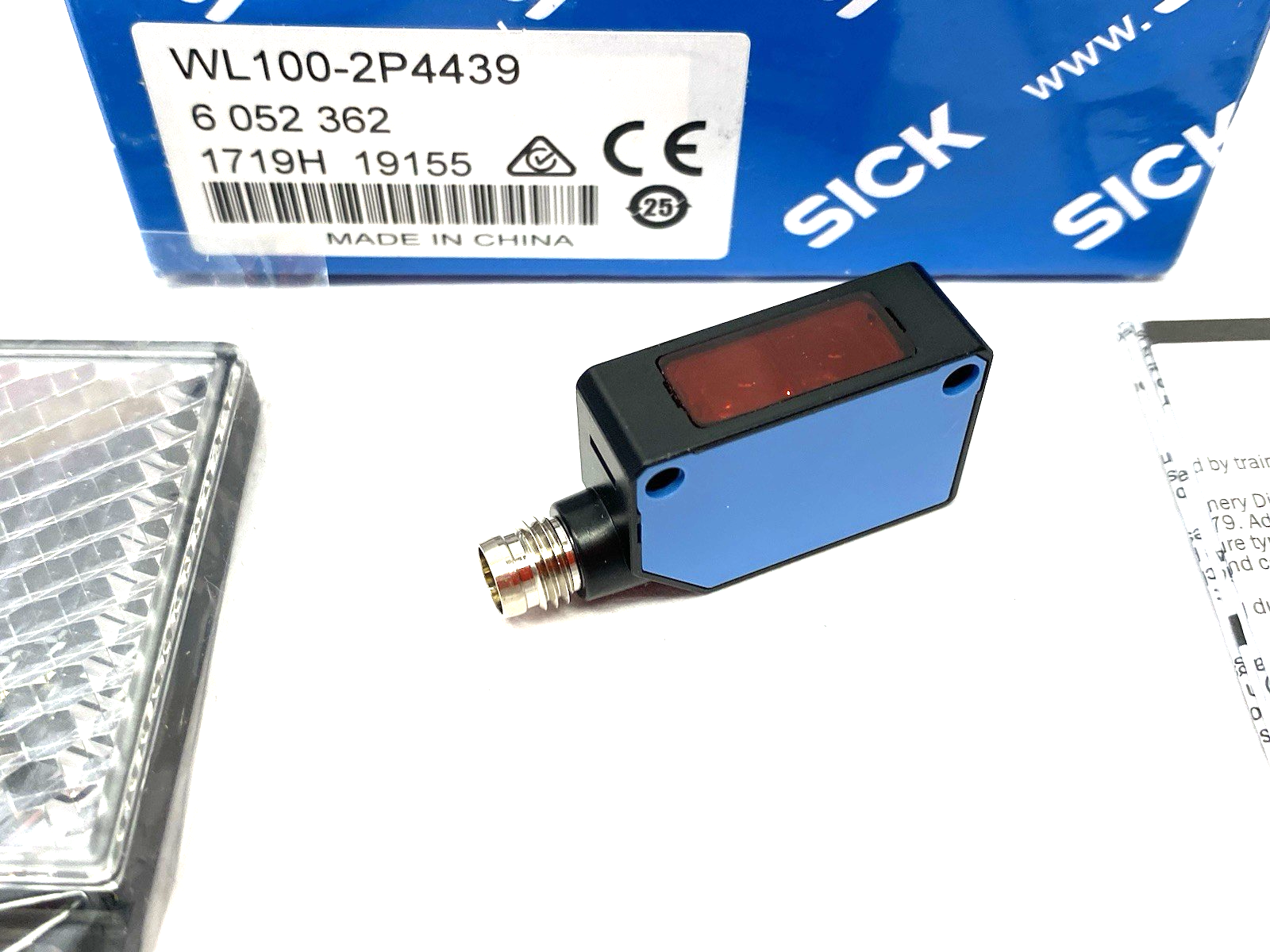 Sick WL100-2P4439 Photoelectric Retro-reflective Sensor, Rectangular 6052362 - Maverick Industrial Sales