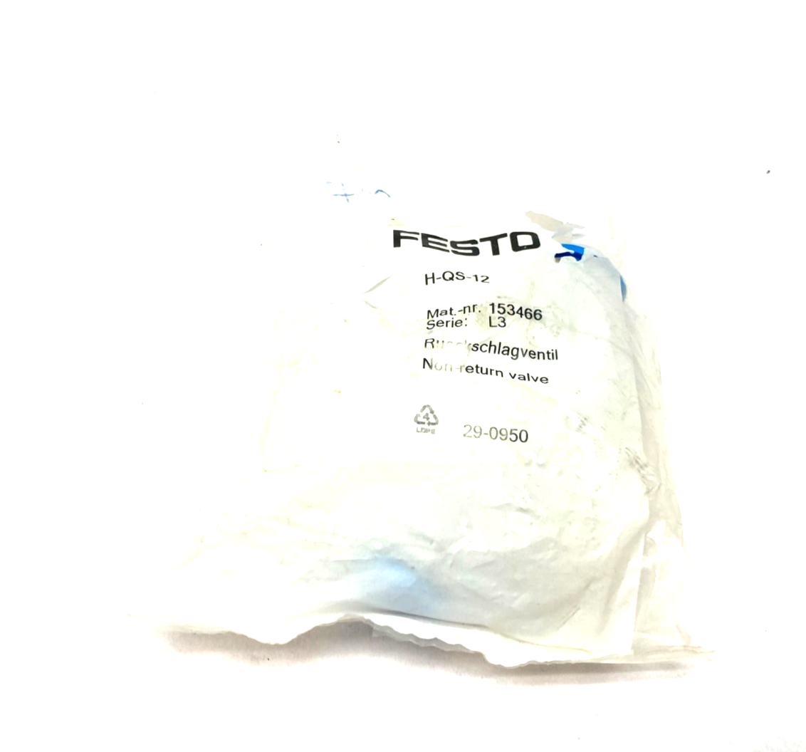 Festo H-QS-12 Non-Return Check Valve 153466 - Maverick Industrial Sales