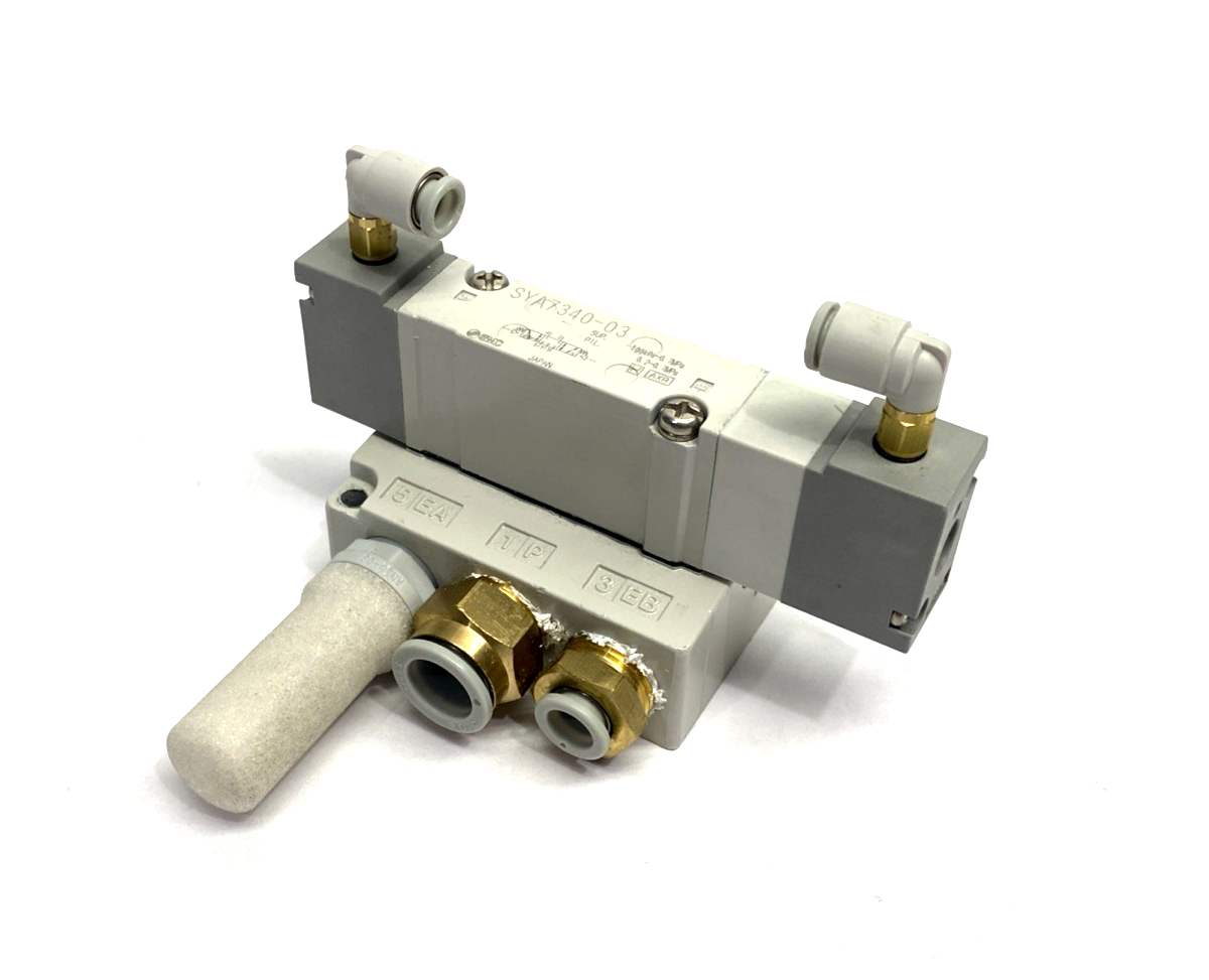 SMC SYA7340-03 Air Pilot Valve & Base 3/8" NPT - Maverick Industrial Sales