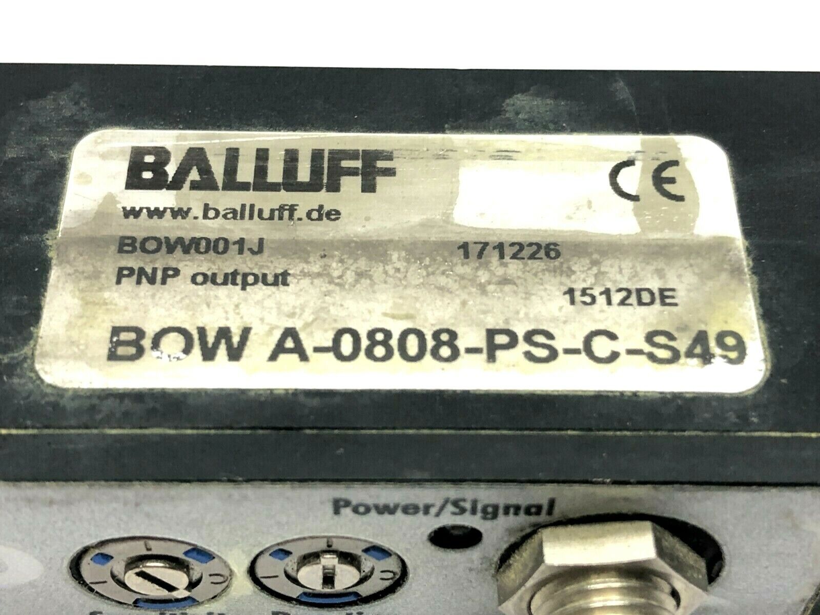 Balluff BOW001J Optical Window Sensor BOW A-0808-PS-C-S49 - Maverick Industrial Sales