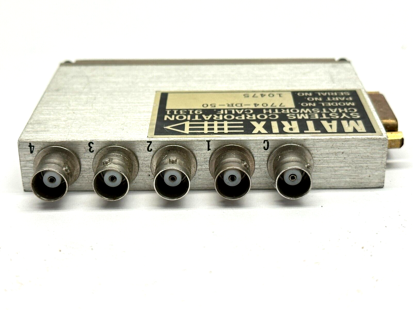 Matrix Systems 7704-DR-50 Coaxial Relay Module 7000 Series Options DR 50 - Maverick Industrial Sales
