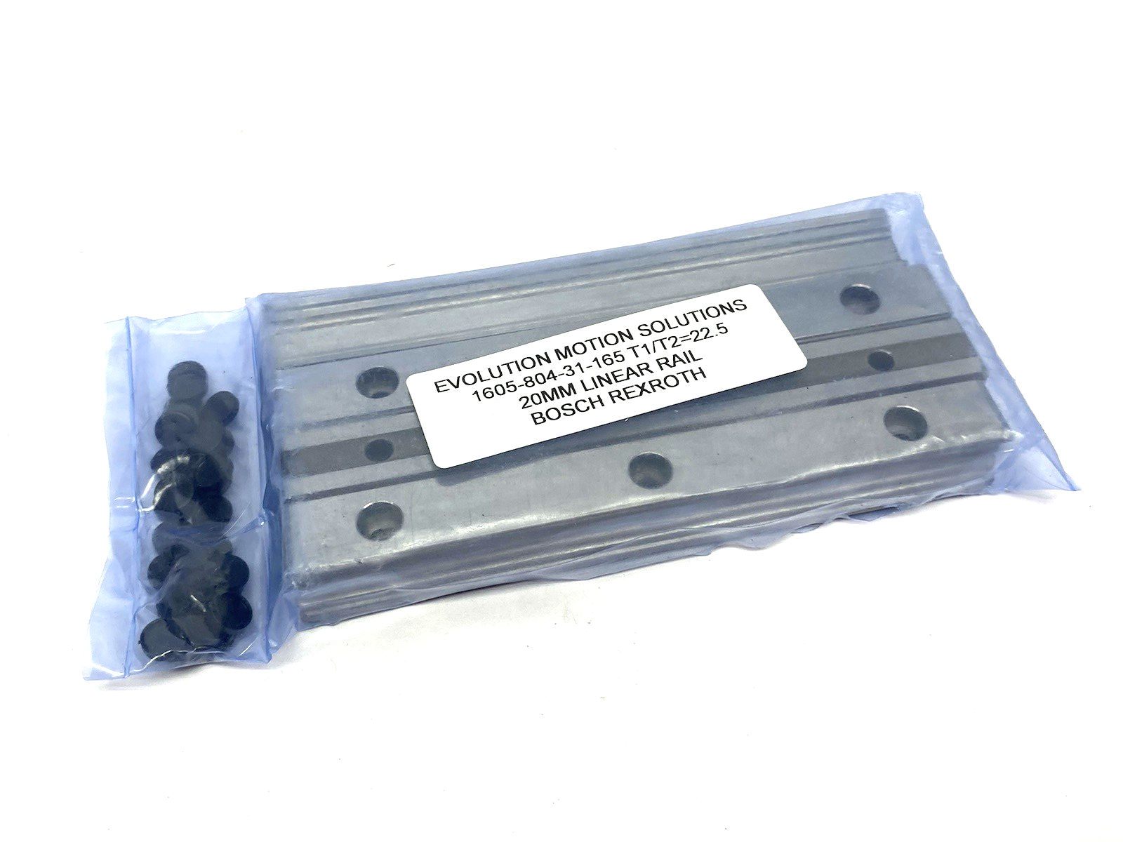 R160580431 | Bosch Rexroth Ball Runner Guide Rail PKG OF 4 w/ Caps - New - Maverick Industrial Sales