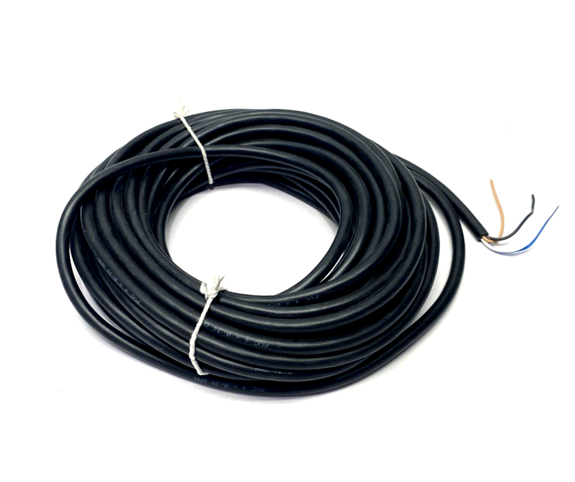 754E 705047 Cordset M12 4-Pin Straight PVC 4 x 0.34 QMM, Black 10m - Maverick Industrial Sales
