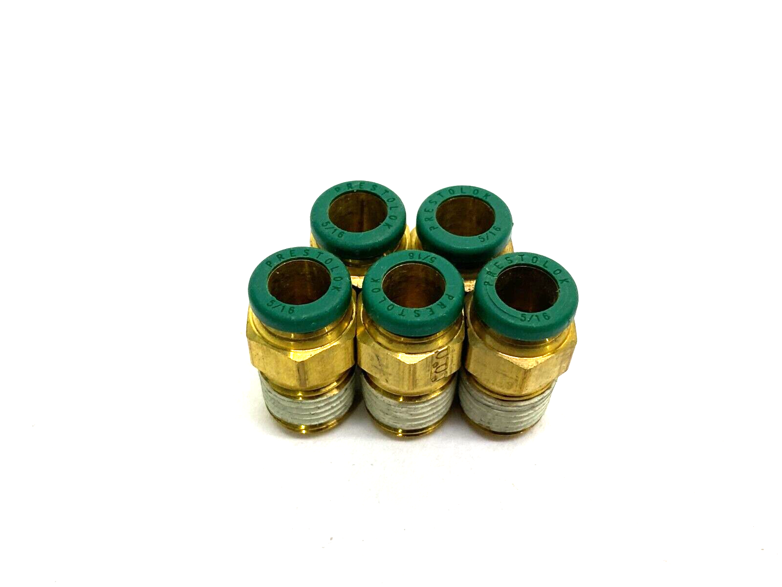Parker W68PL-5-4 Prestolok Push-to-Connect Fitting 5/16" OD 1/4" NPT LOT OF 5 - Maverick Industrial Sales