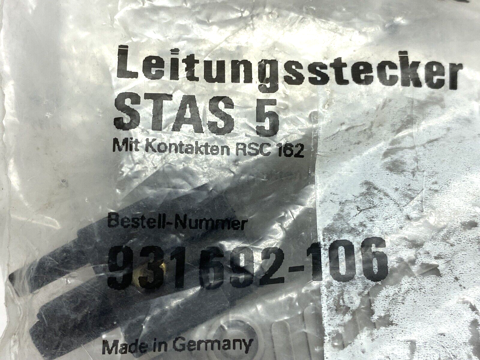 Hirschmann 931692‑106 Leitungsstecker STAS 5 Cable Plug LOT OF 6 - Maverick Industrial Sales