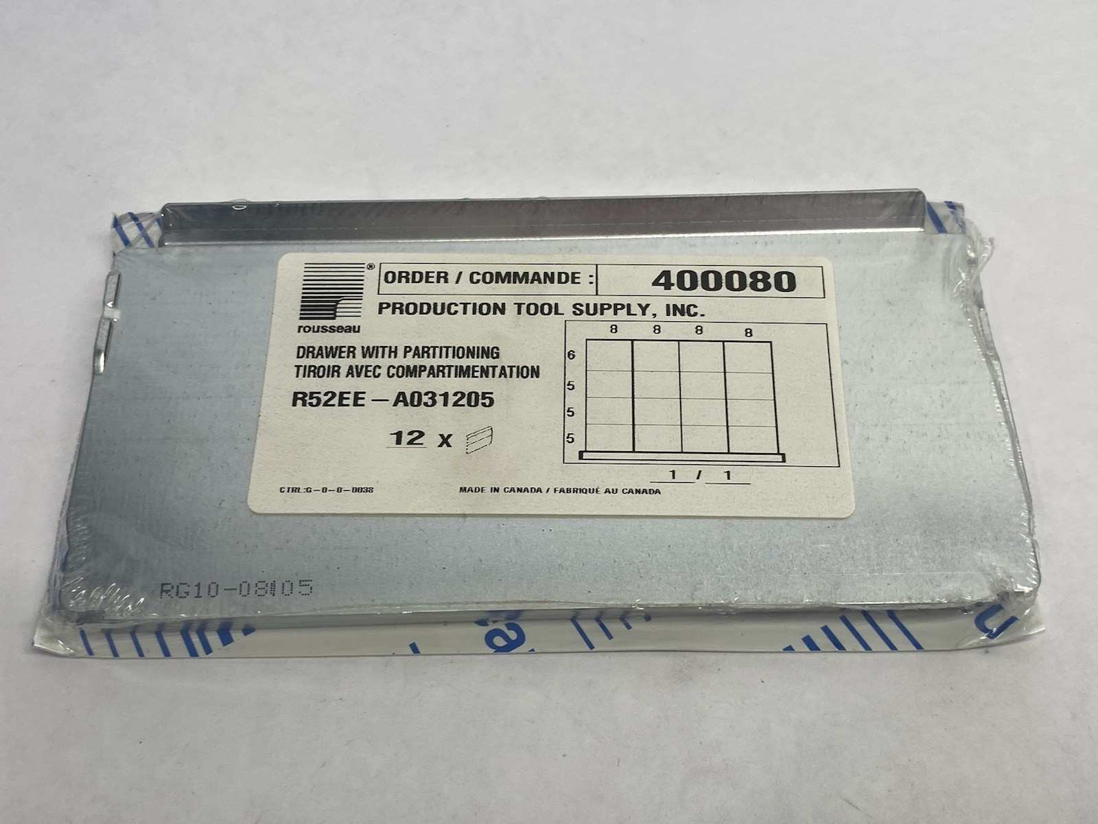 Rousseau R52EE-A031205 Metal Drawer Partitioning PKG OF 12 - Maverick Industrial Sales