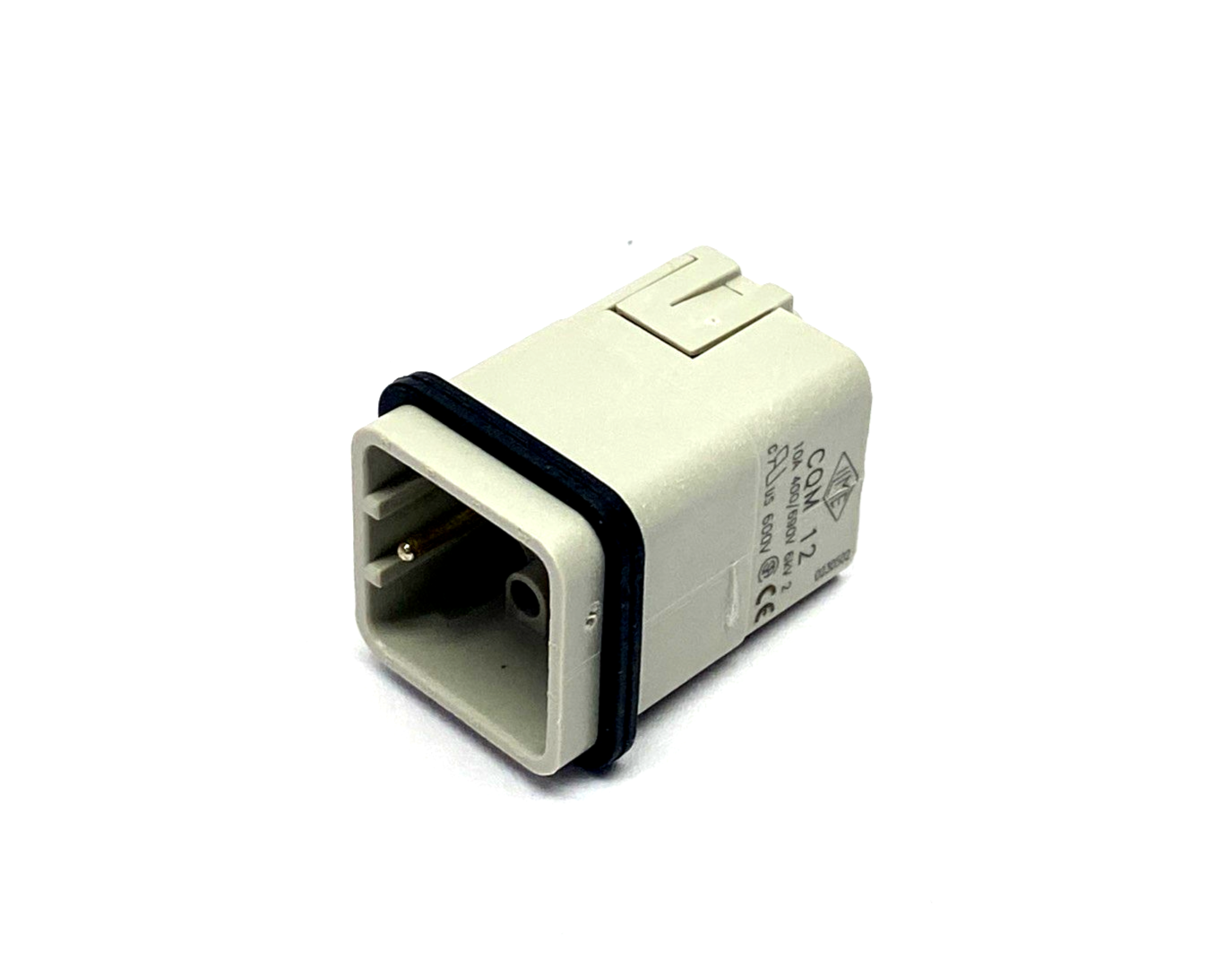 CQM-12,CQM 12 | ILME CQM 12 Male Crimp Connector Insert 12 Pole + PE, 10A, Mencom CQM-12 7-PK - New – Open box - Maverick Industrial Sales