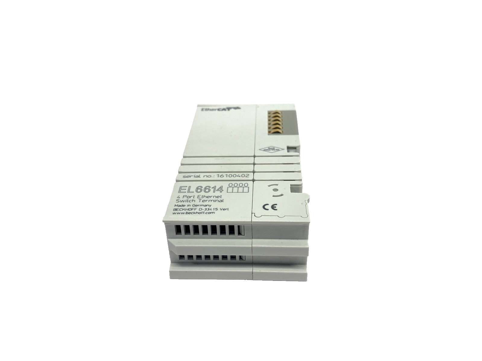 Beckhoff EL6614 EtherCAT Terminal 4-Port Ethernet Switch Comm. Interface - Maverick Industrial Sales