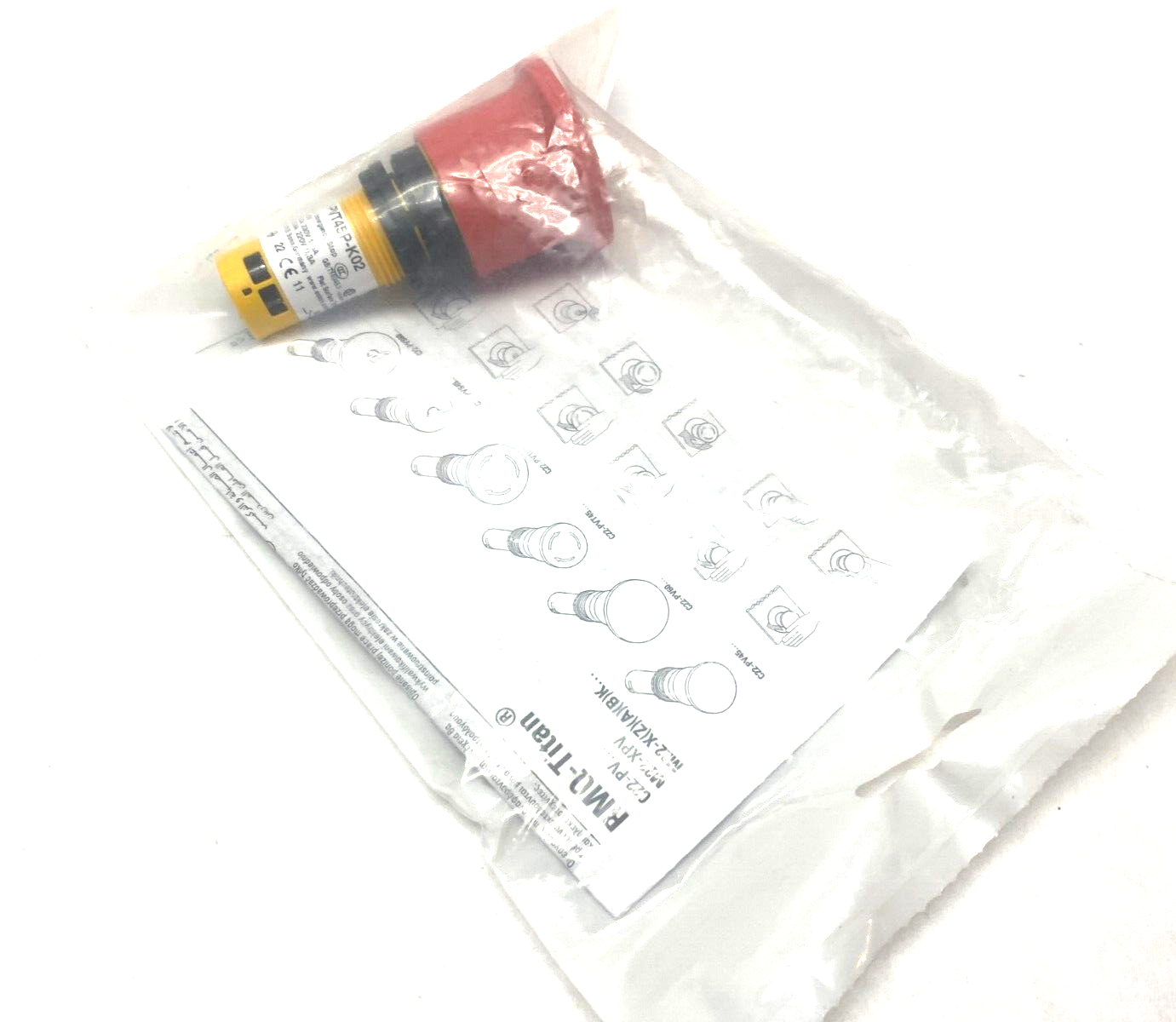 C22-PVT45P-K02 | Eaton Emergency Stop Pushbutton 45mm Rotate Release Red - New - Maverick Industrial Sales