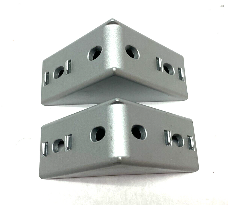 Item 0.0.411.32 Angle Bracket Set 80x80mm LOT OF 2 MISSING CAPS & HARDWARE - Maverick Industrial Sales