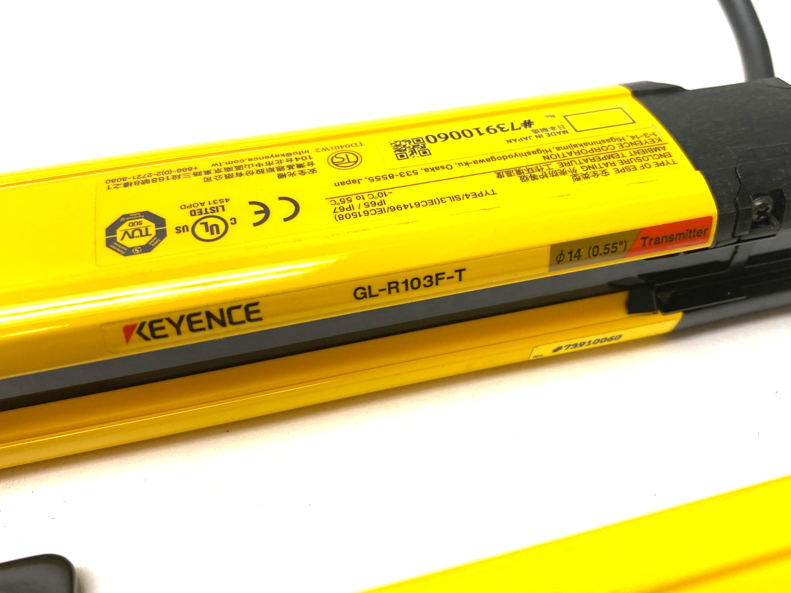 Keyence GL-R30F Safety Light Curtain Set, Finger Protection Type, 103 Opt. Axes - Maverick Industrial Sales