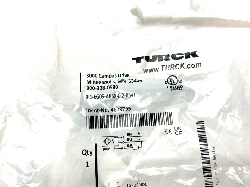 Turck BI1-EG05-AP6X-0.2-RS4T Inductive Proximity Sensor 4609795 - Maverick Industrial Sales