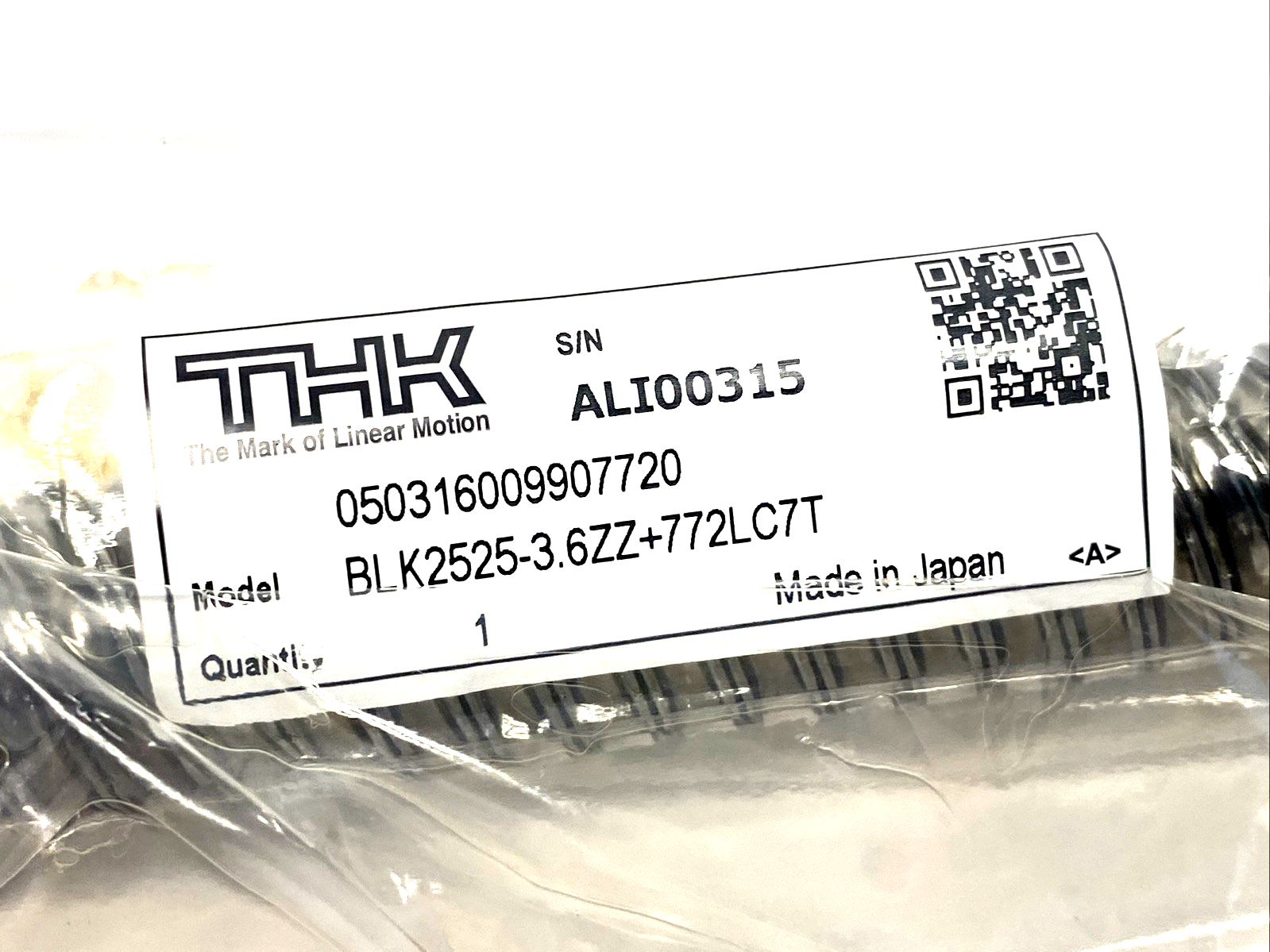 THK BLK2525-3.6ZZ+772LC7T Full-Ball Large Lead Rolled Ball Screw & Nut Assembly - Maverick Industrial Sales