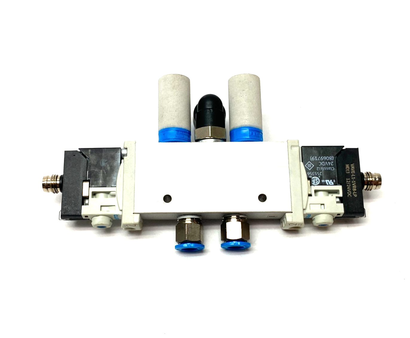 Festo VUVG-L14-P53E-T-G18-1P3 Solenoid Valve 566502 w/ VAVE-L1-1VR8-LP Sub-Bases - Maverick Industrial Sales