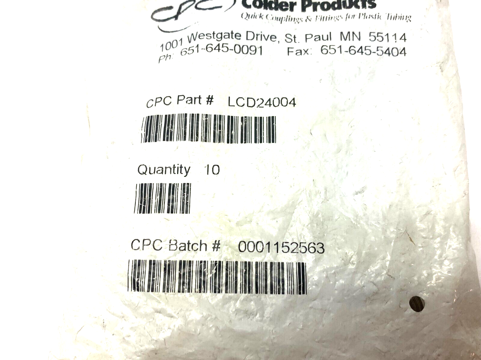 Colder Products LCD24004 1/4" NPT Valved Coupling Insert Male Thread PKG Of 10 - Maverick Industrial Sales