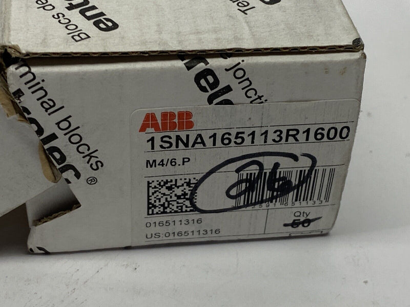 ABB 1SNA165113R1600 Entrelec Ground Terminal Block M4 Entrelec LOT OF 28 - Maverick Industrial Sales