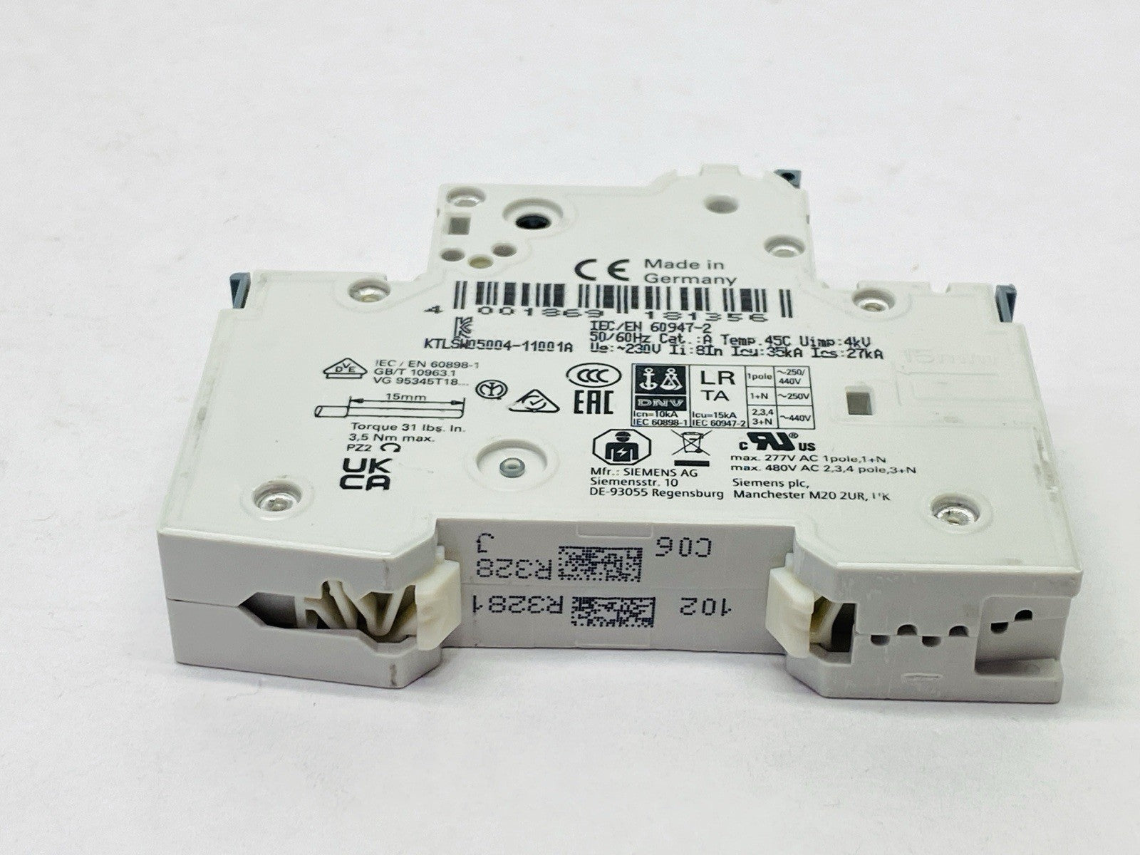 Siemens 5SY4106-7 Miniature Circuit Breaker 1-Pole 6A 230/400V - Maverick Industrial Sales