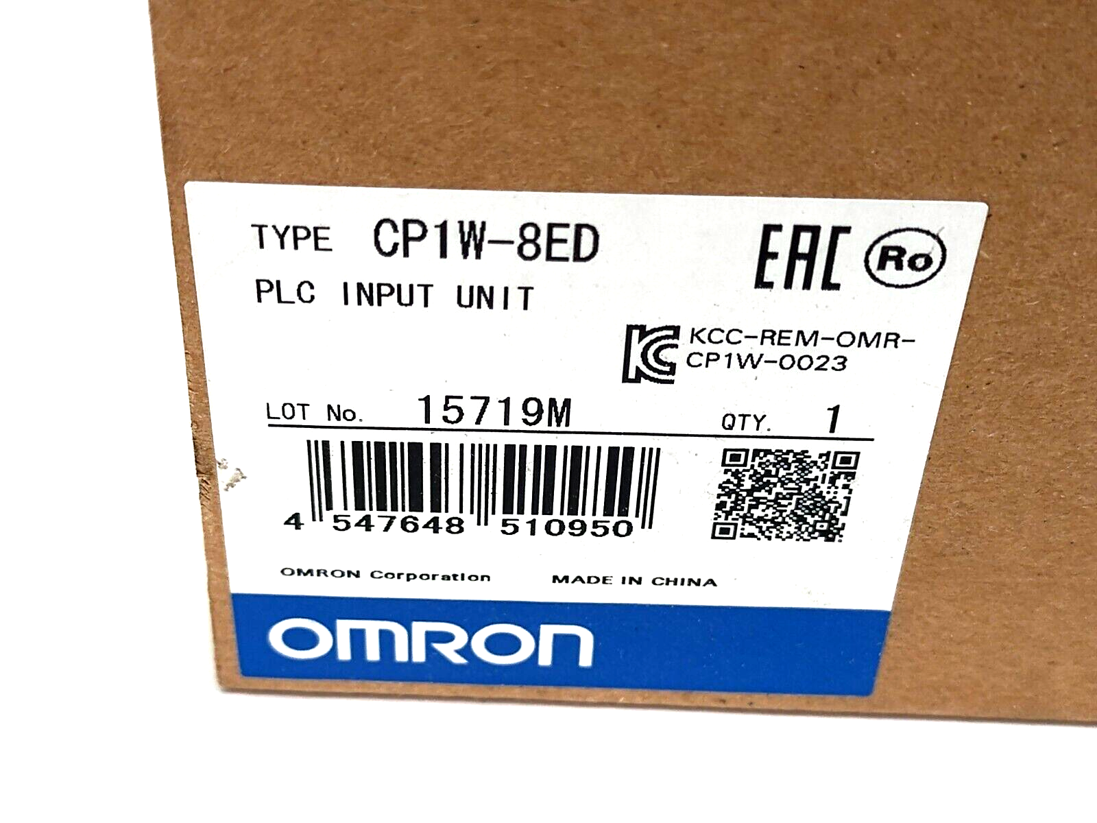 Omron CP1W-8ED 8-Point Digital Input, I/O Expansion Unit 8 x 24VDC PNP/NPN - Maverick Industrial Sales