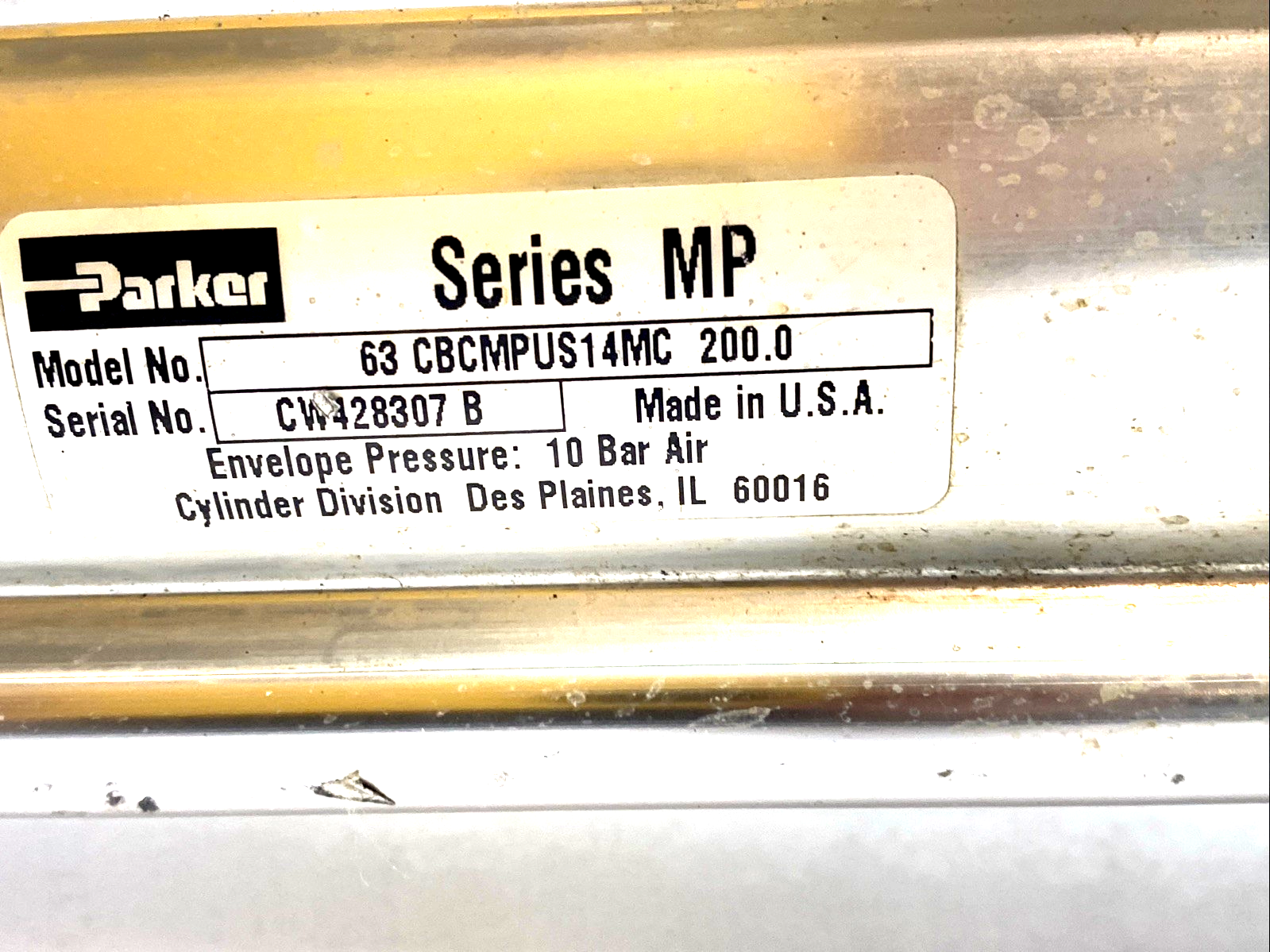Parker 63 CBCMPUS14MC ISO MP Cylinder 63 mm Bore 200 mm Stroke - Maverick Industrial Sales