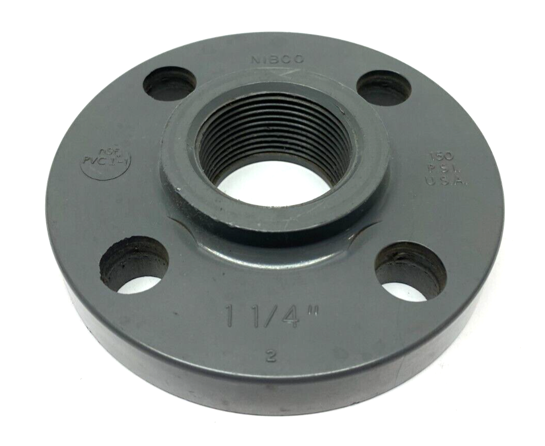 Nibco 4551-H-3 Thread Flange FPT 1-1/4" Sch 80 One-Piece Solid Design CA23700 - Maverick Industrial Sales