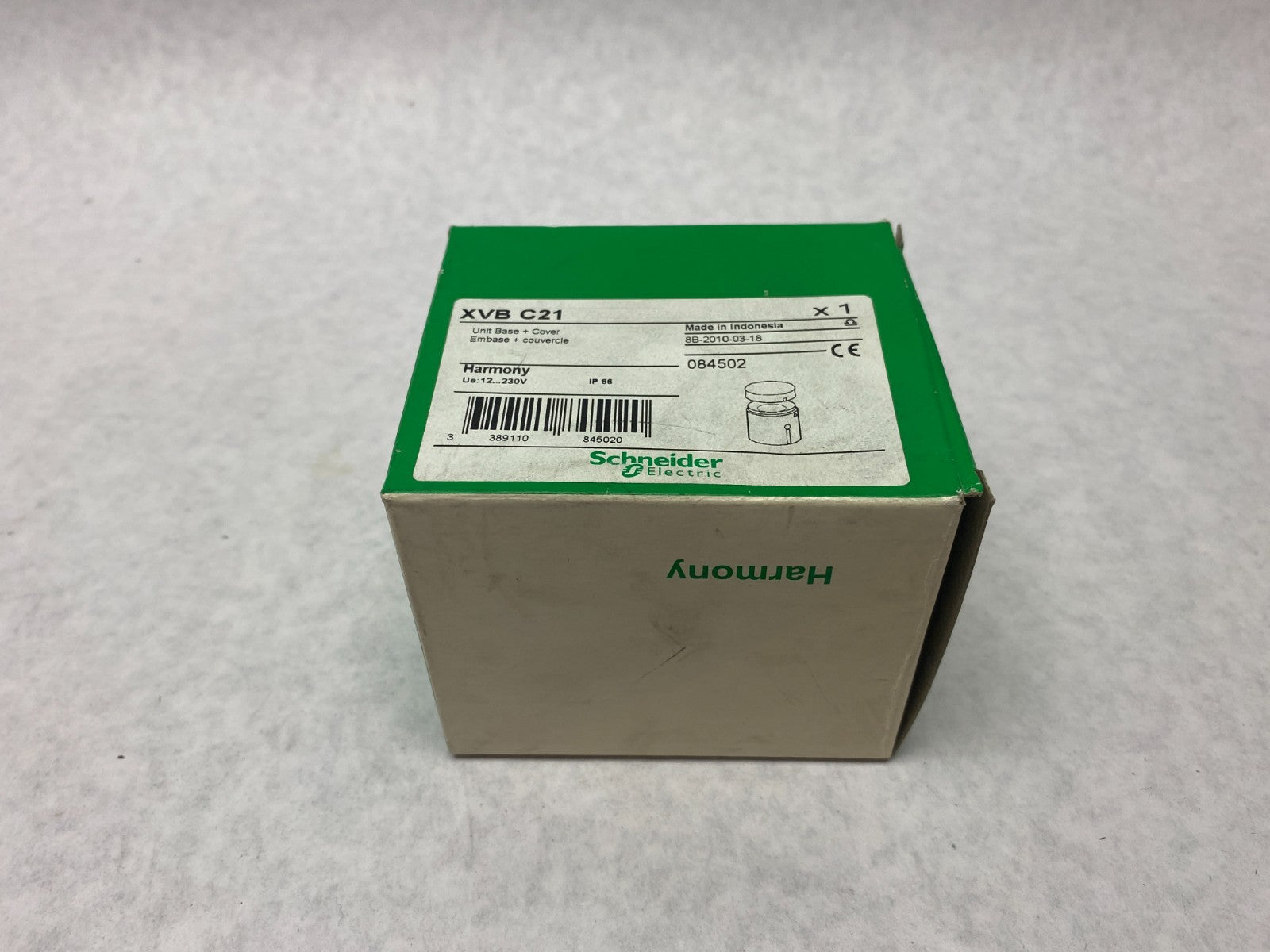 Schneider Electric XVB C21 Harmony Stack Light Beacon Base Unit + Cover 084502 - Maverick Industrial Sales