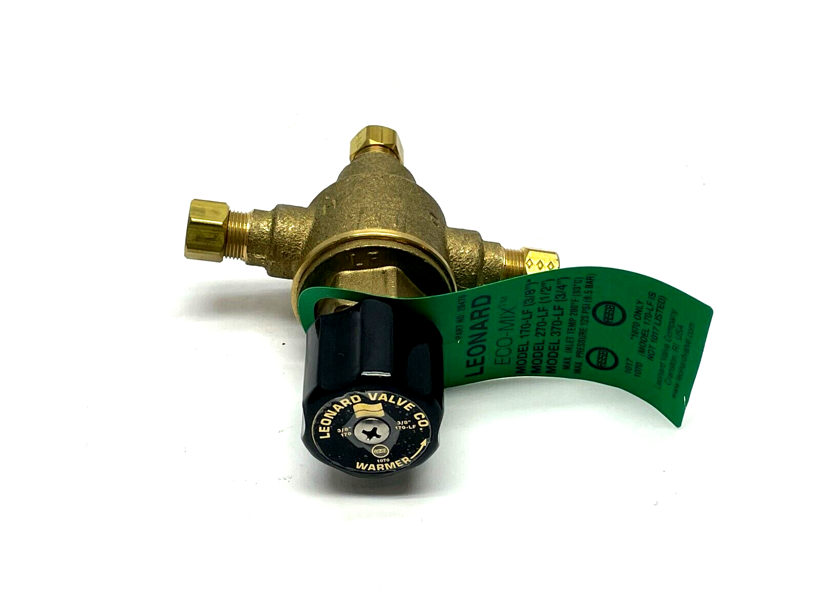 Leonard 170-LF Exposed Thermostatic Mixing Valve 3/8" - Maverick Industrial Sales