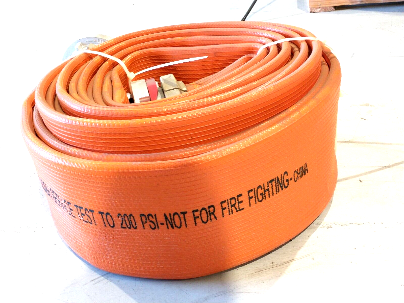 50R450OG 5" Dia. Orange Industrial Supply Hose, Storz Couplings, 50 FOOT 200PSI - Maverick Industrial Sales