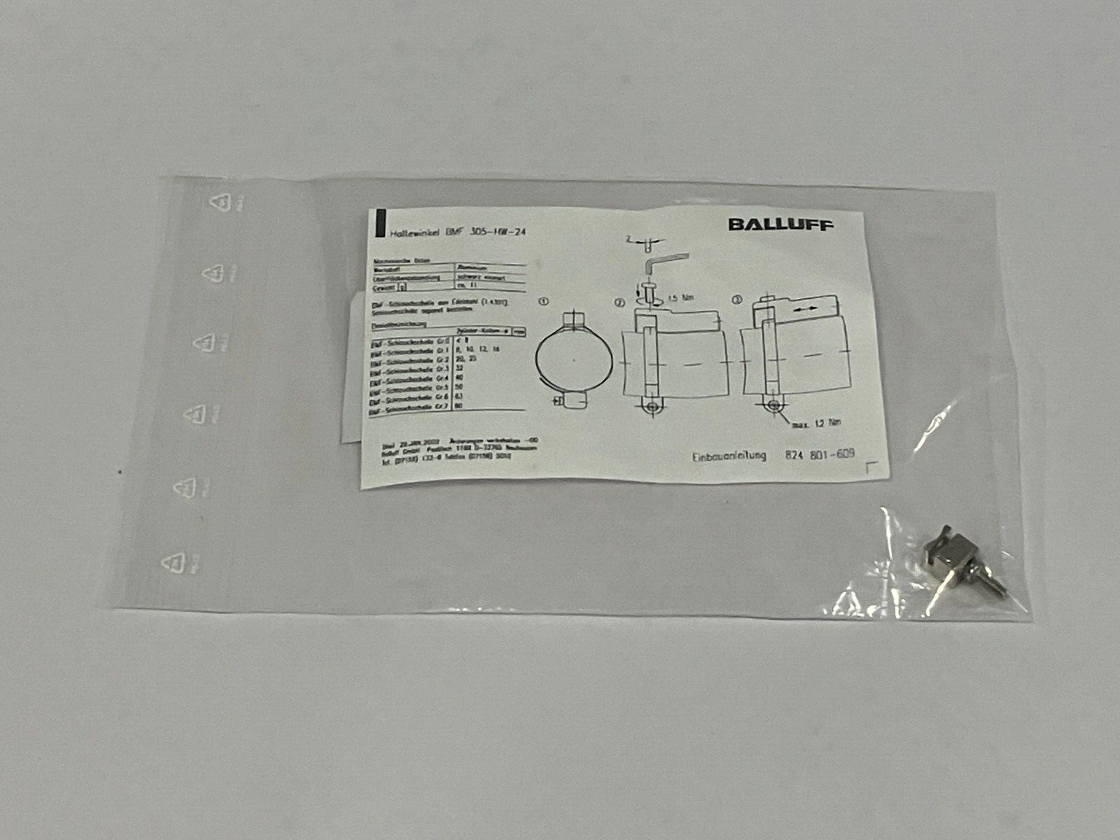 Balluff BMF 305-HW-24 Magnetic Field Sensor Mounting Bracket BAM00LP - Maverick Industrial Sales
