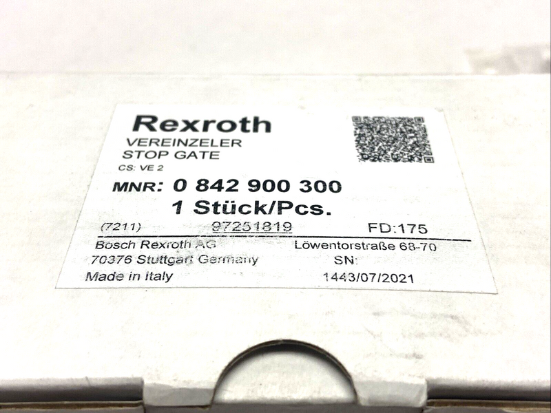 Bosch Rexroth 0842900300 Stop Gate VE 2 - Maverick Industrial Sales