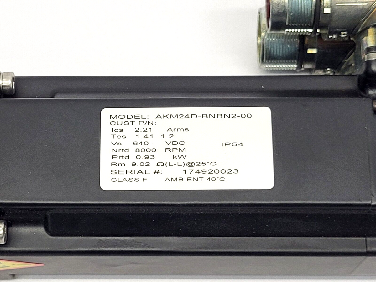 Kollmorgen AKM24D-BNBN2-00 Servo Motor Motion Control w/ NTR23-006-0-RM060-11 - Maverick Industrial Sales
