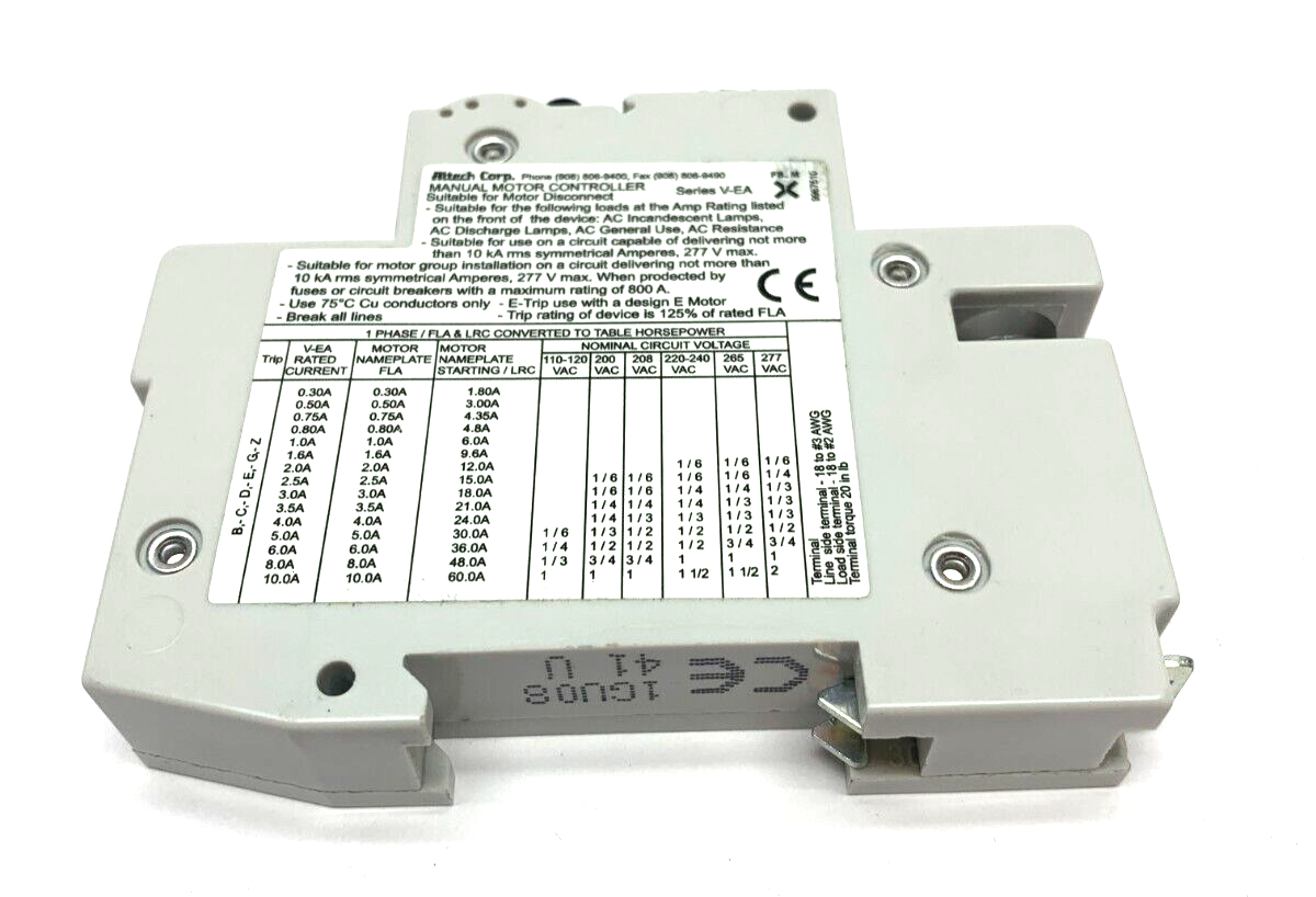 1GU08 | ABL Sursum Ser. V-EA AC Circuit Breaker 0.8A 277V - Used - Maverick Industrial Sales