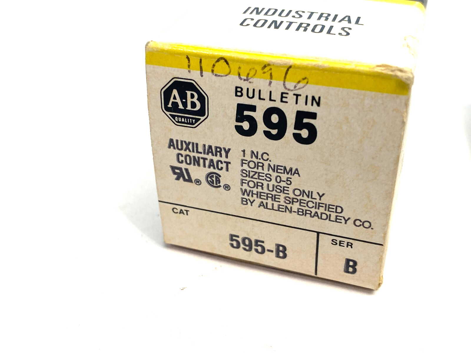 Allen Bradley 595-B Ser. B Auxiliary Contact 1 NC - Maverick Industrial Sales