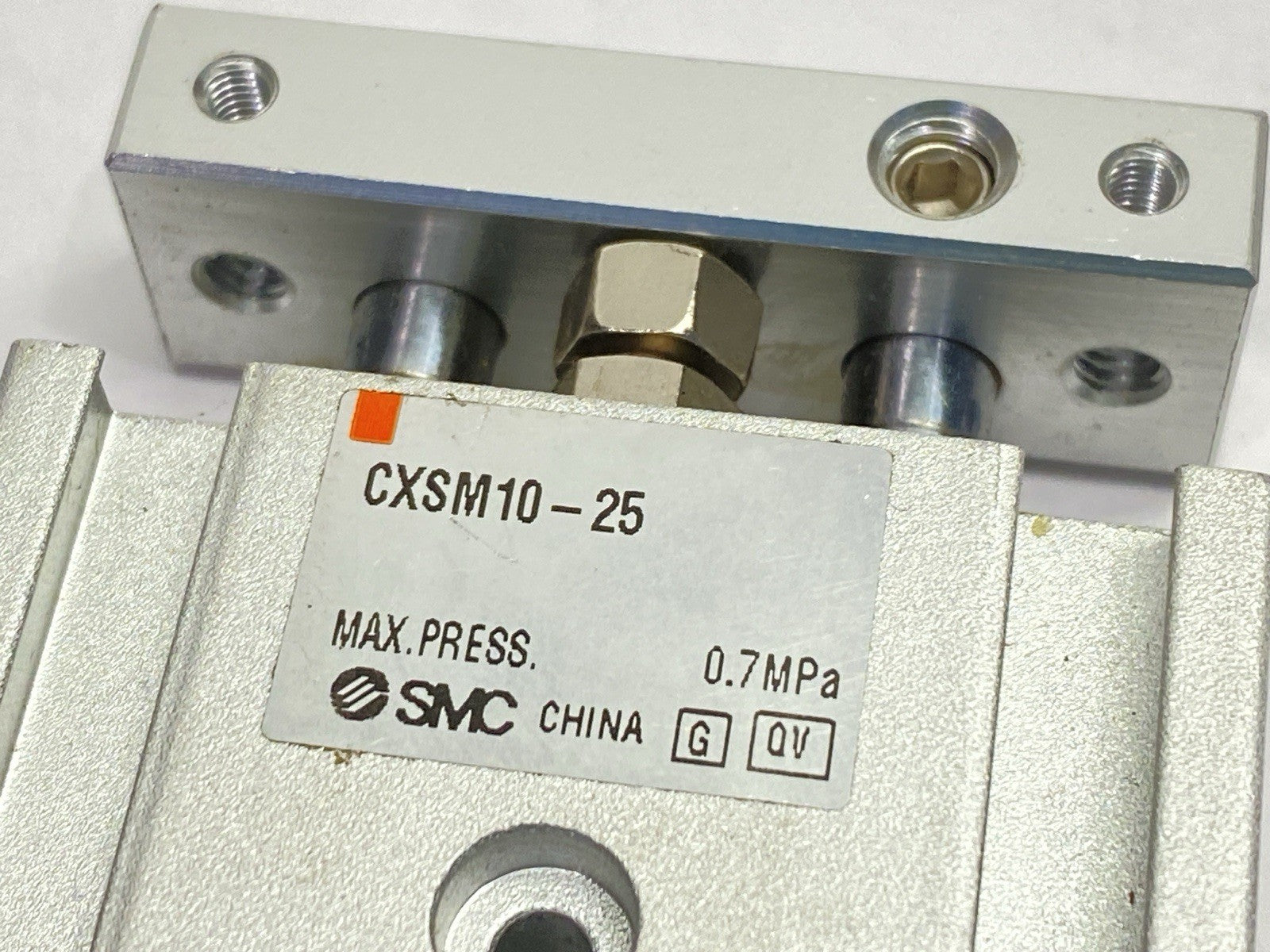 CXSM10-25 | SMC Dual Rod Guided Pneumatic Cylinder 10mm Bore 25mm Stroke - Used - Maverick Industrial Sales