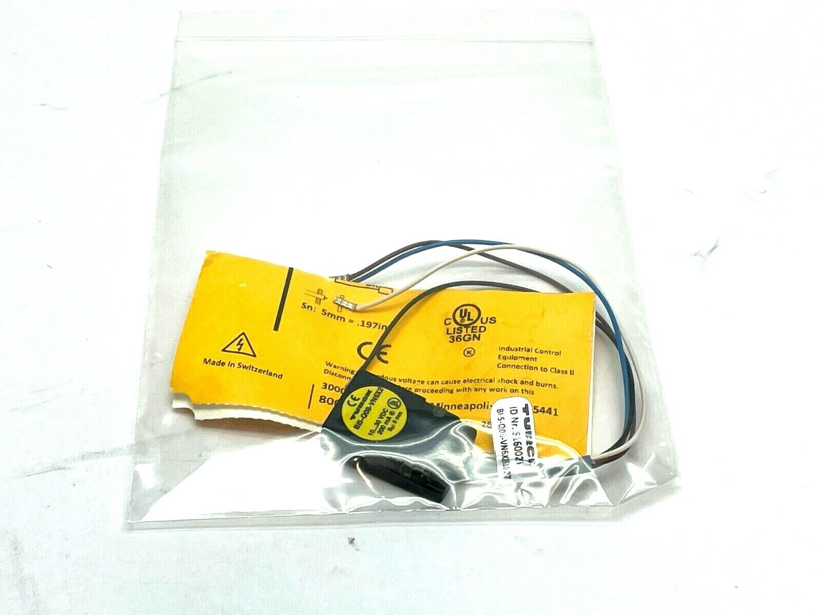 Turck BI 5-Q08-VN6X2/S162 Proximity Sensor 4 Wire DC NPN 10-30VDC 200mA S1600296 - Maverick Industrial Sales