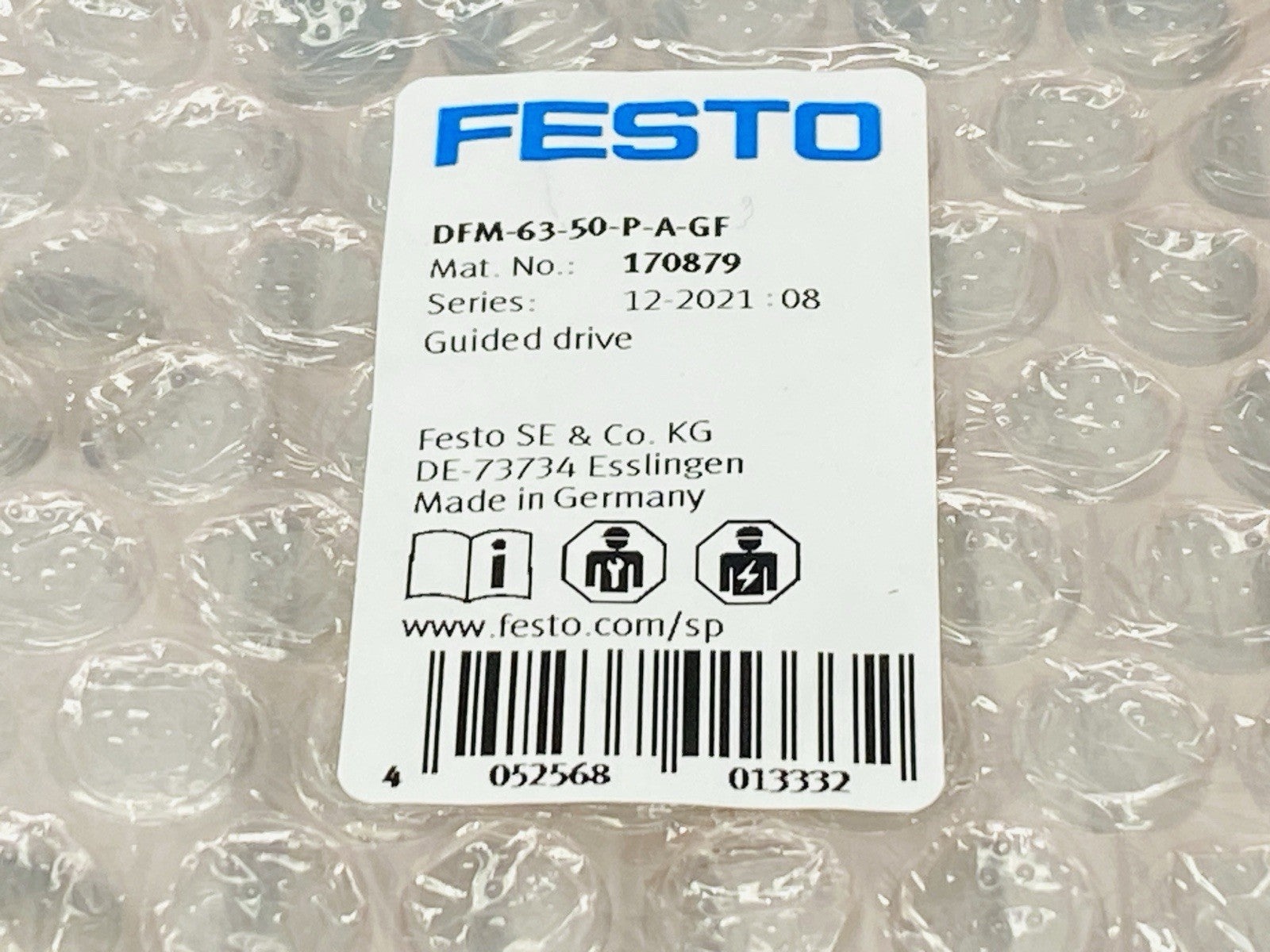 Festo DFM-63-50-P-A-GF Guided Actuator 63mm Piston Diameter 50mm Stroke 170879 - Maverick Industrial Sales
