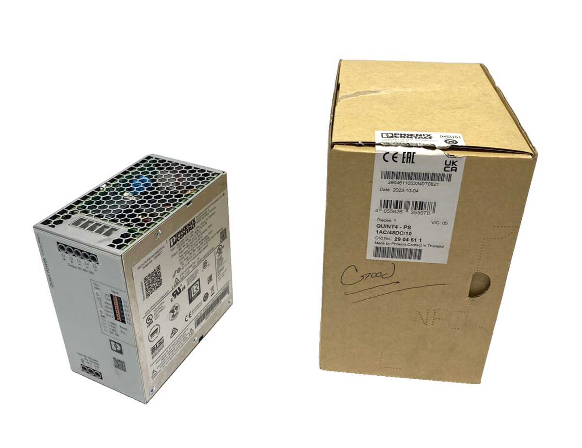 Phoenix Contact QUINT4-PS/1AC/48DC/10 Power Supply 48VDC 10A 2904611 - Maverick Industrial Sales