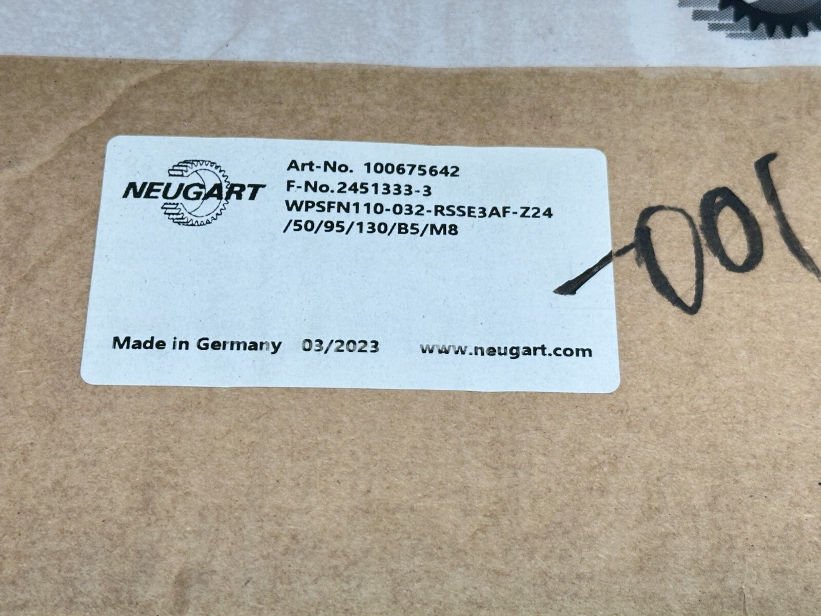 Neugart WPSFN110-032-RSSE3AF-Z24/50/95/130/B5/M8 Precision Right Angle Gearbox - Maverick Industrial Sales