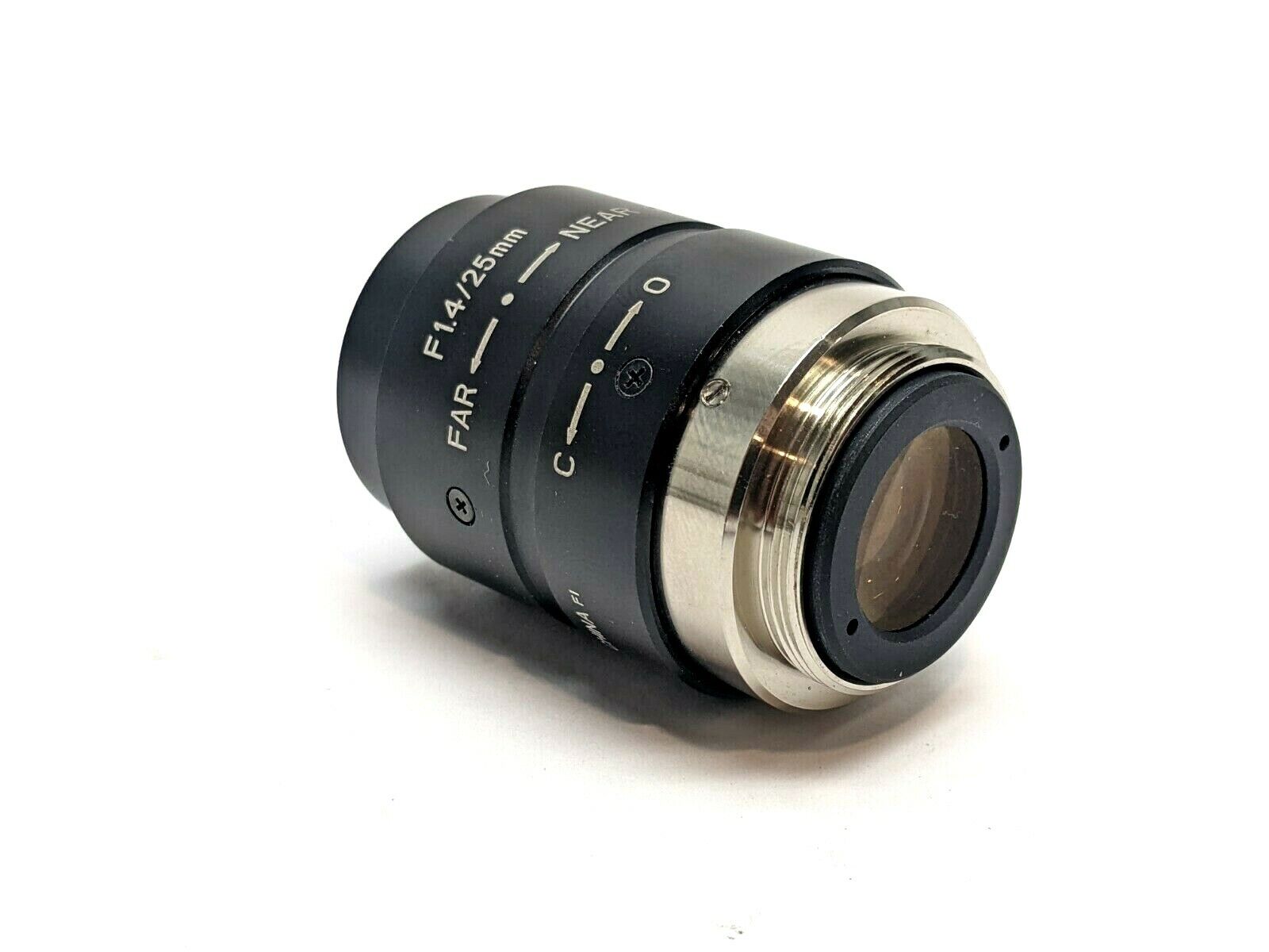 f1:1.4 25mm Machine Vision Camera Lens C-Mount FILTER THREADS ARE DENTED - Maverick Industrial Sales