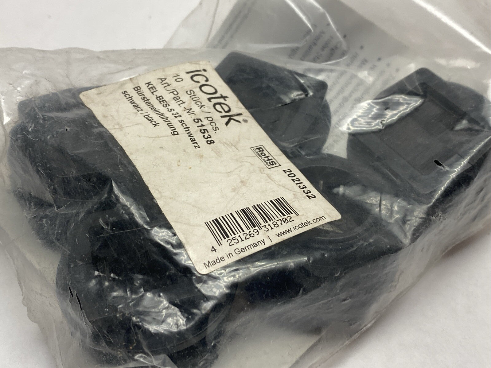 Icotek 51538 KEL-BES-S Split Cable Gland with Brush Strips LOT OF 5 - Maverick Industrial Sales