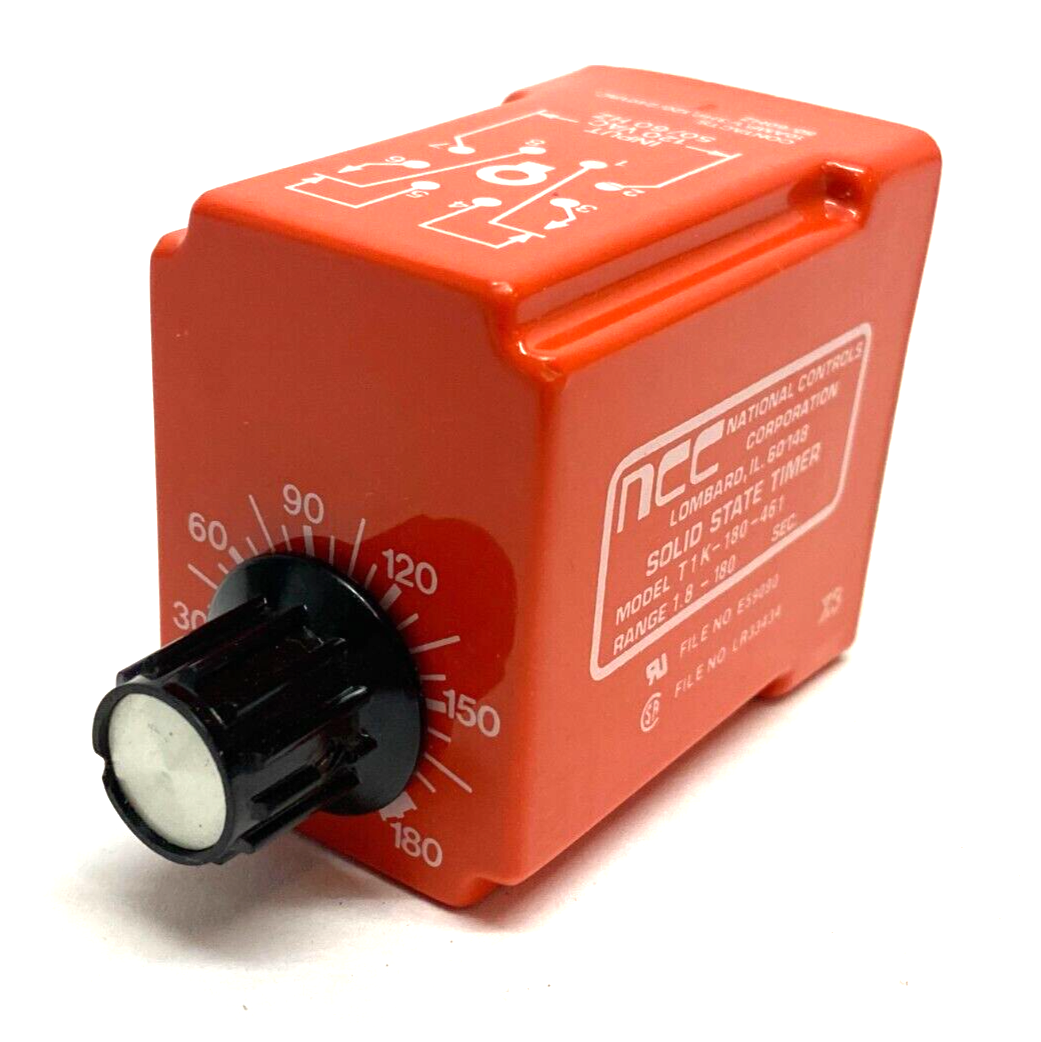 NCC National Controls Corp T1K-00180-461 Solid-State Time Delay Relay 1.8-180sec - Maverick Industrial Sales